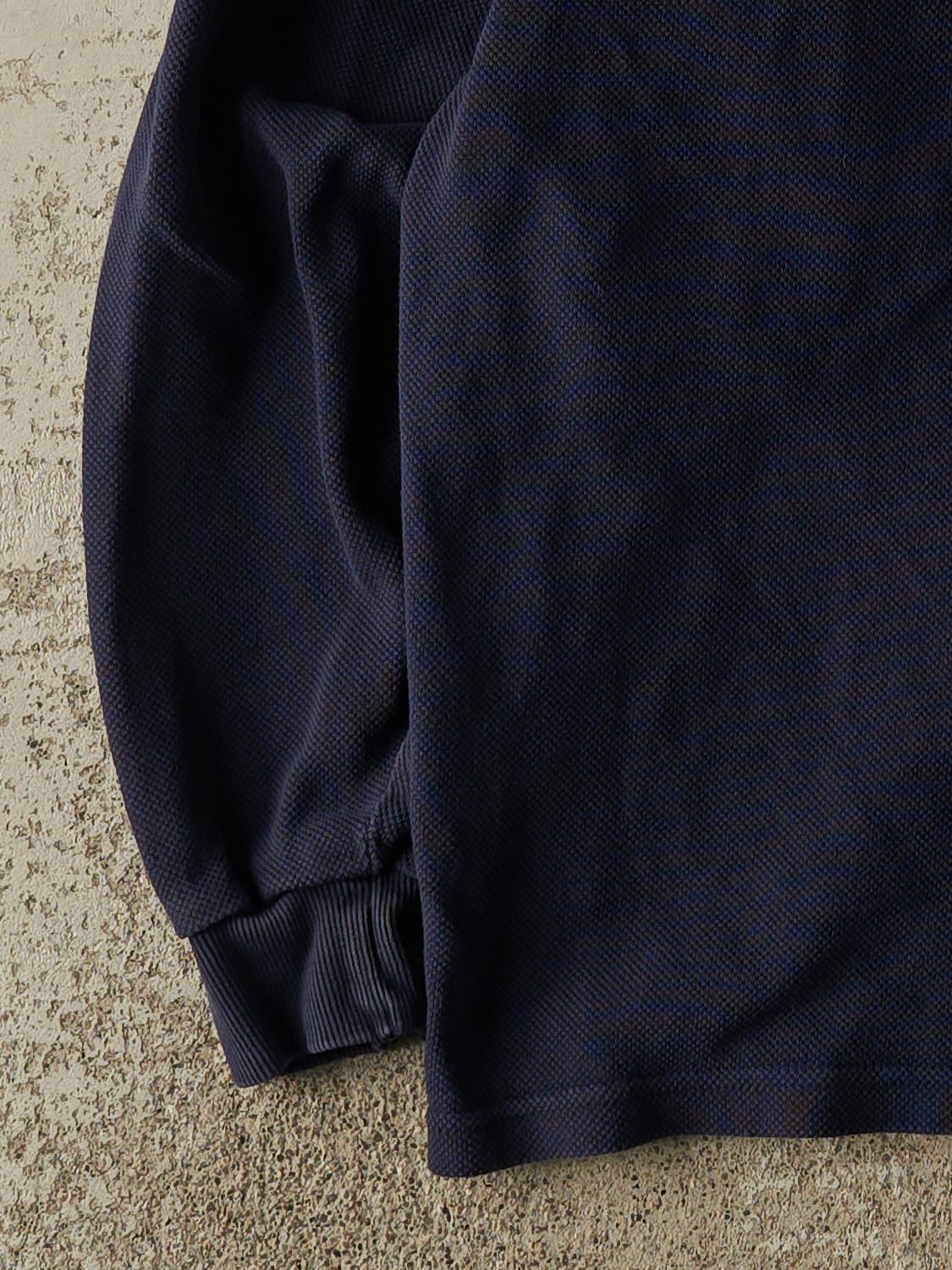 Vintage 90s Navy Blue Tremblant Quarter Button Long Sleeve (L/XL) - Image 3