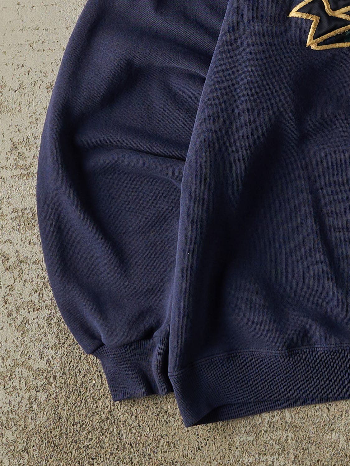 Vintage 90s Navy Blue University of Michigan Crewneck (XS/S) - Image 3
