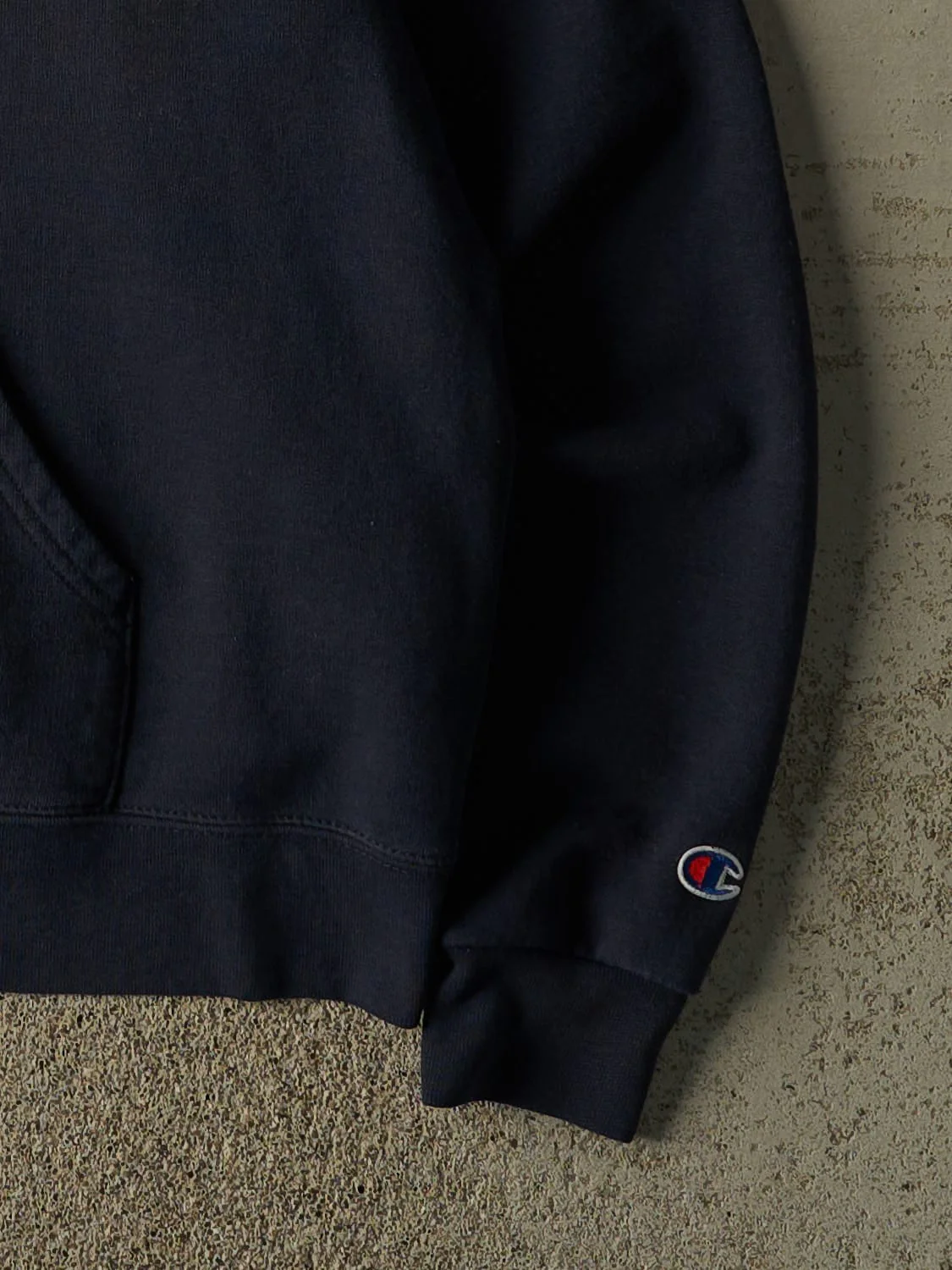 Vintage 90s Navy Blue University of Michigan Hoodie (S/M) - Image 4