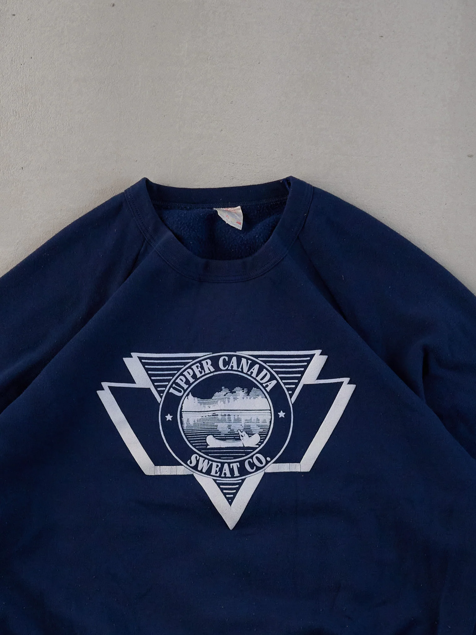 Vintage 90s Navy Blue Upper Canada Sweat Co Crewneck (M) - Image 2