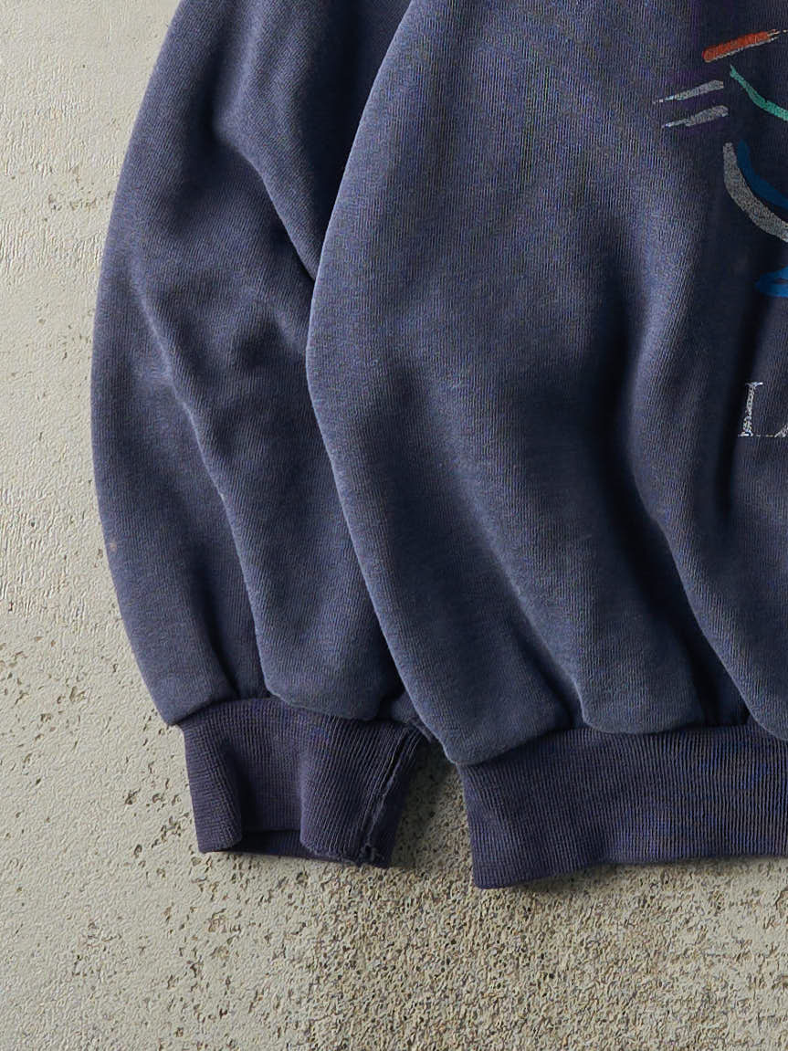 Vintage 90s Navy Blue Venezia Italia Boxy Crewneck (M/L) - Image 3