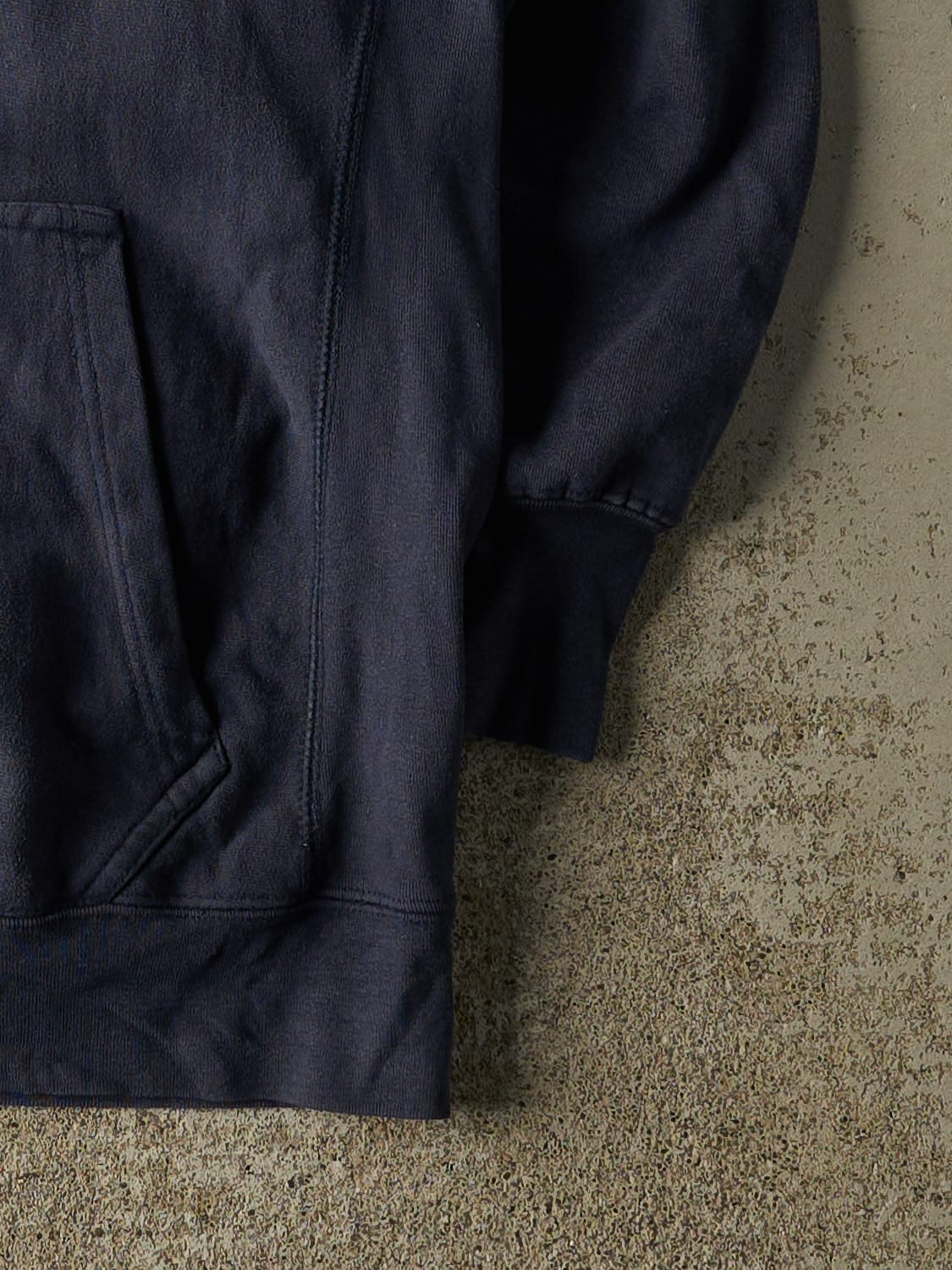 Vintage 90s Navy Blue West Virginia University Embroidered Long Hoodie (M/L) - Image 4