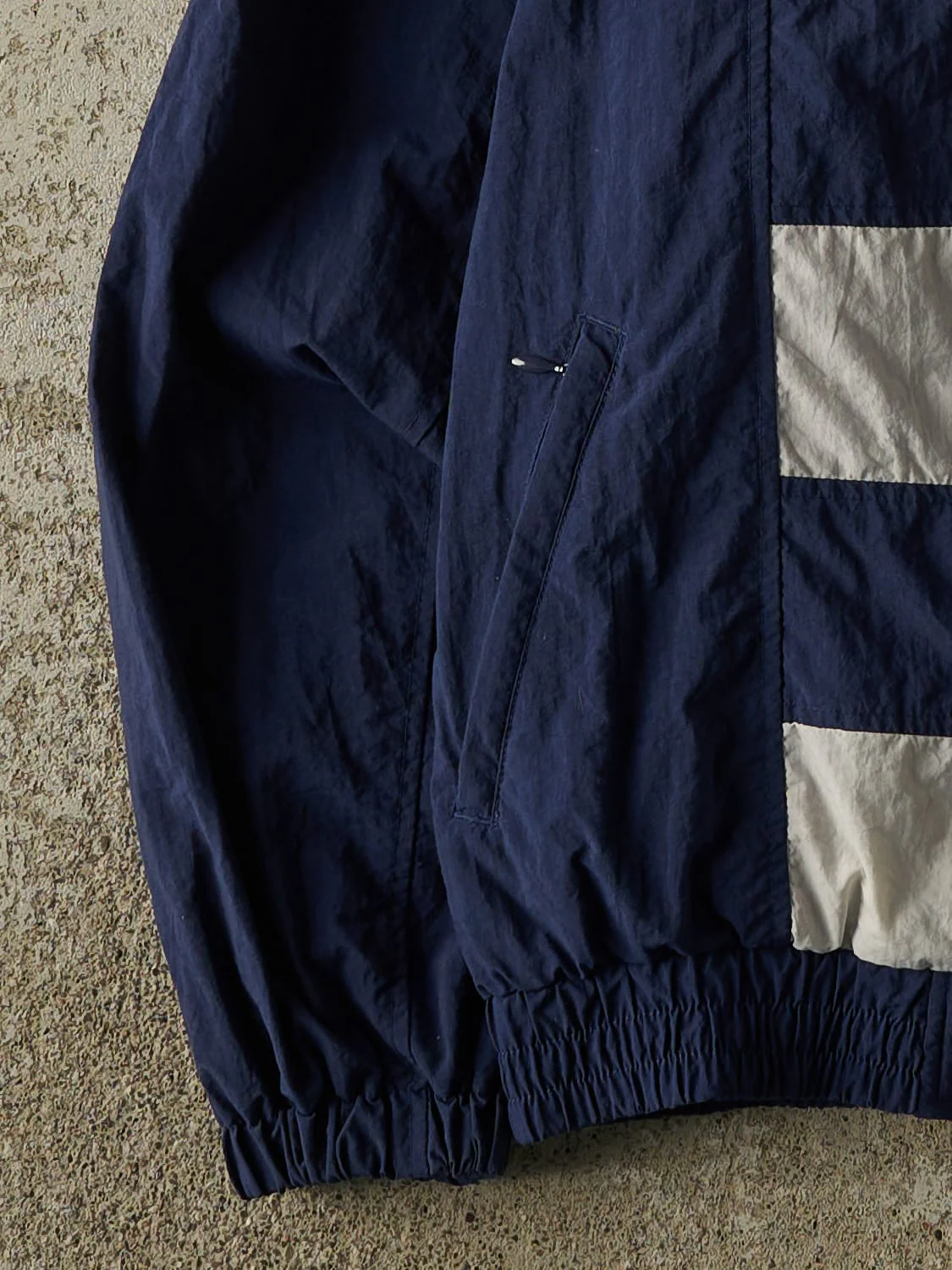 Vintage 90s Navy Blue & White Spokane Stars Adidas Windbreaker Jacket (M/L) - Image 3