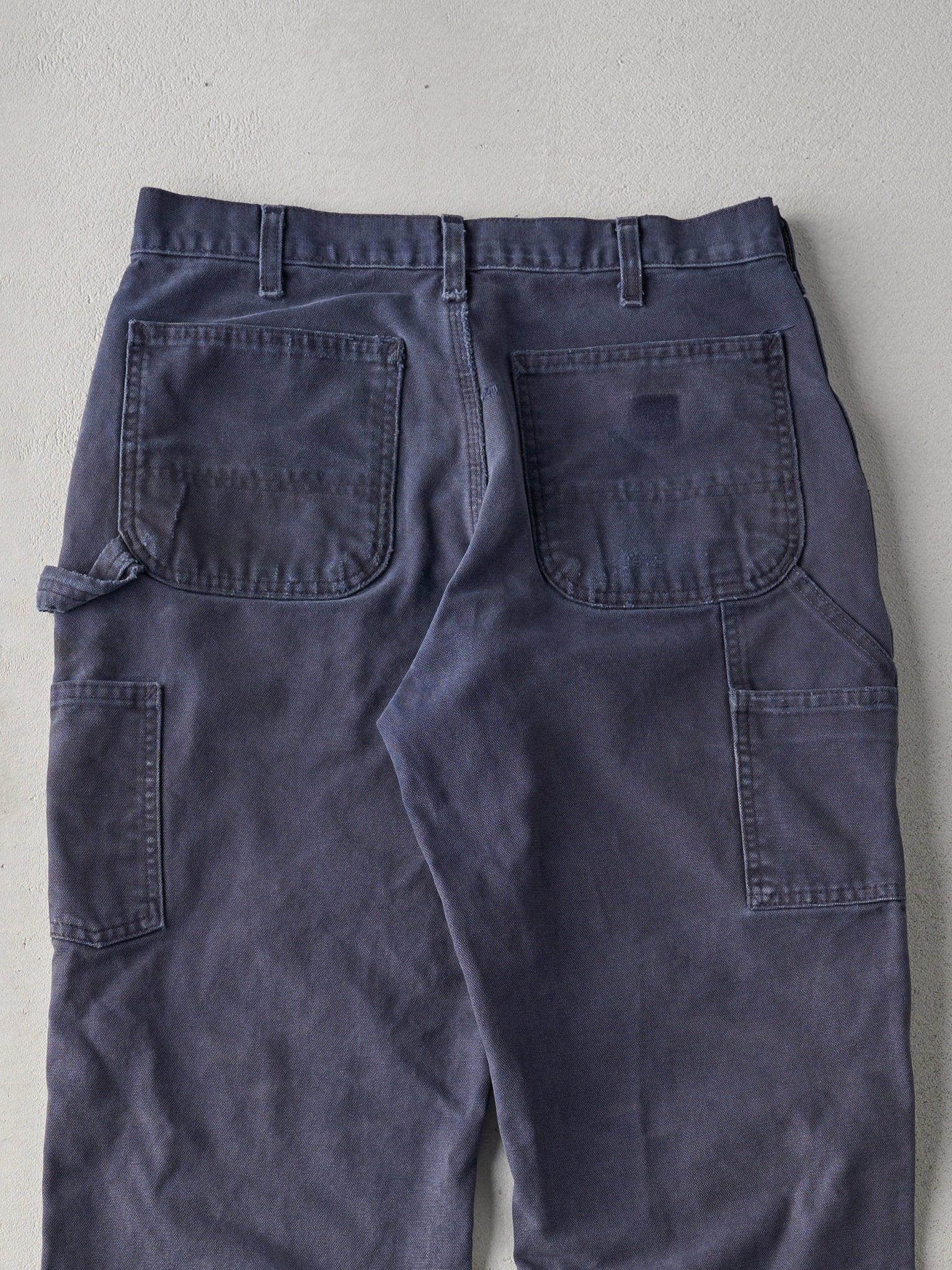 Vintage 90s Navy Carhartt Dungaree Fit Carpenter Pants (32x28) - Image 4