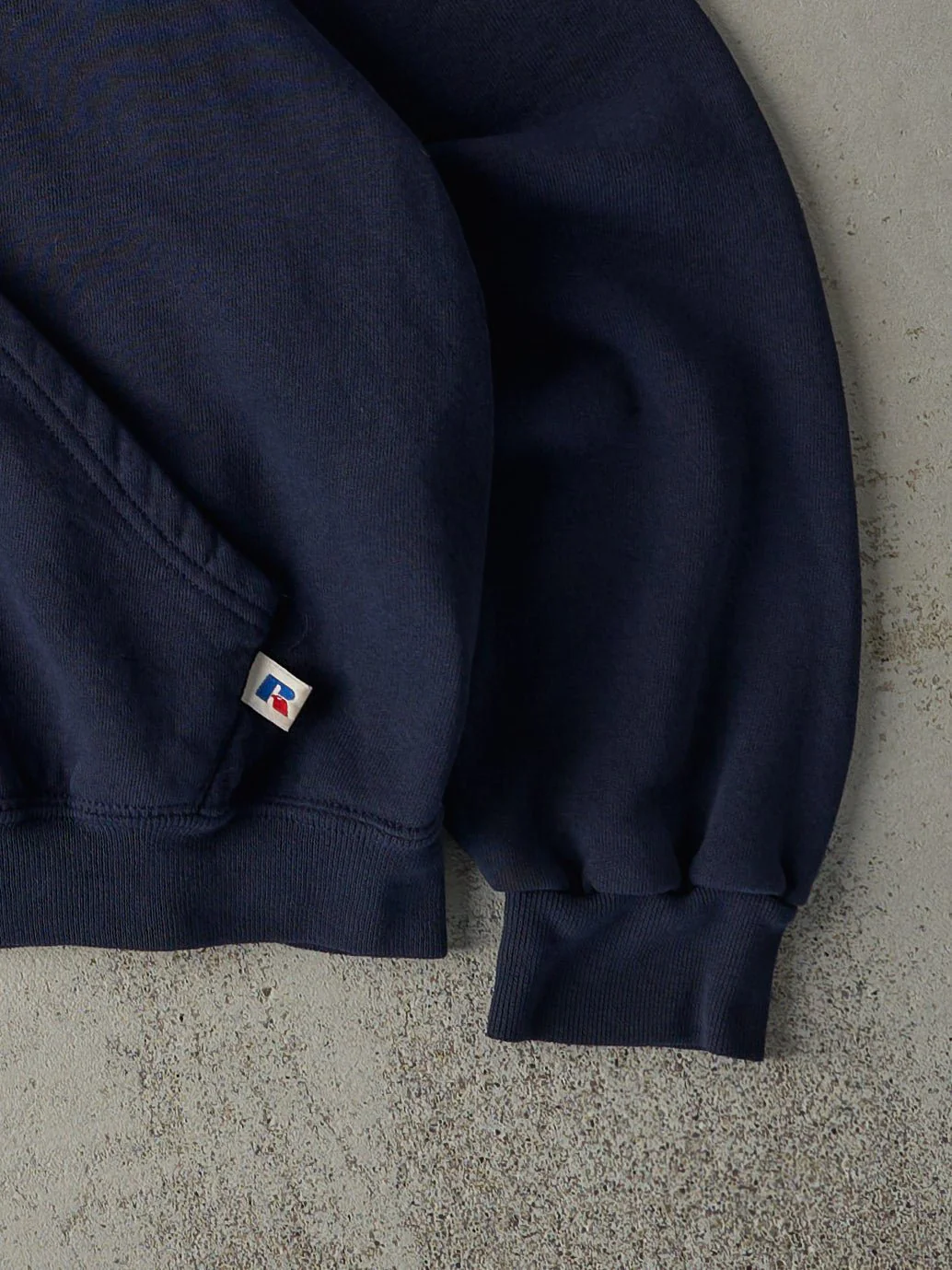 Vintage 90s Navy Illinois University Russell Athletic Boxy Hoodie (S) - Image 3