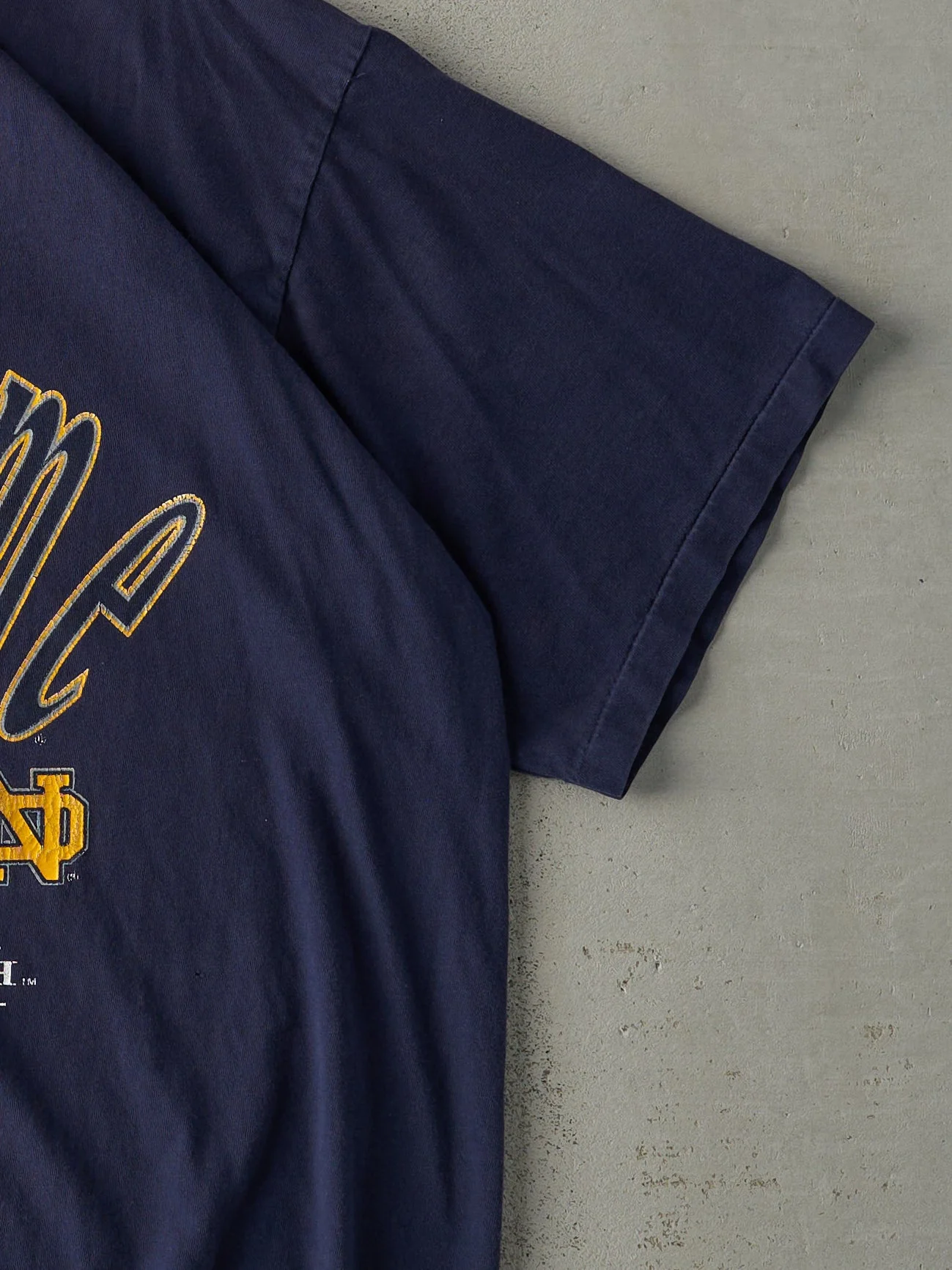 Vintage 90s Navy Notre Dame Fighting Irish Tee (L) - Image 3