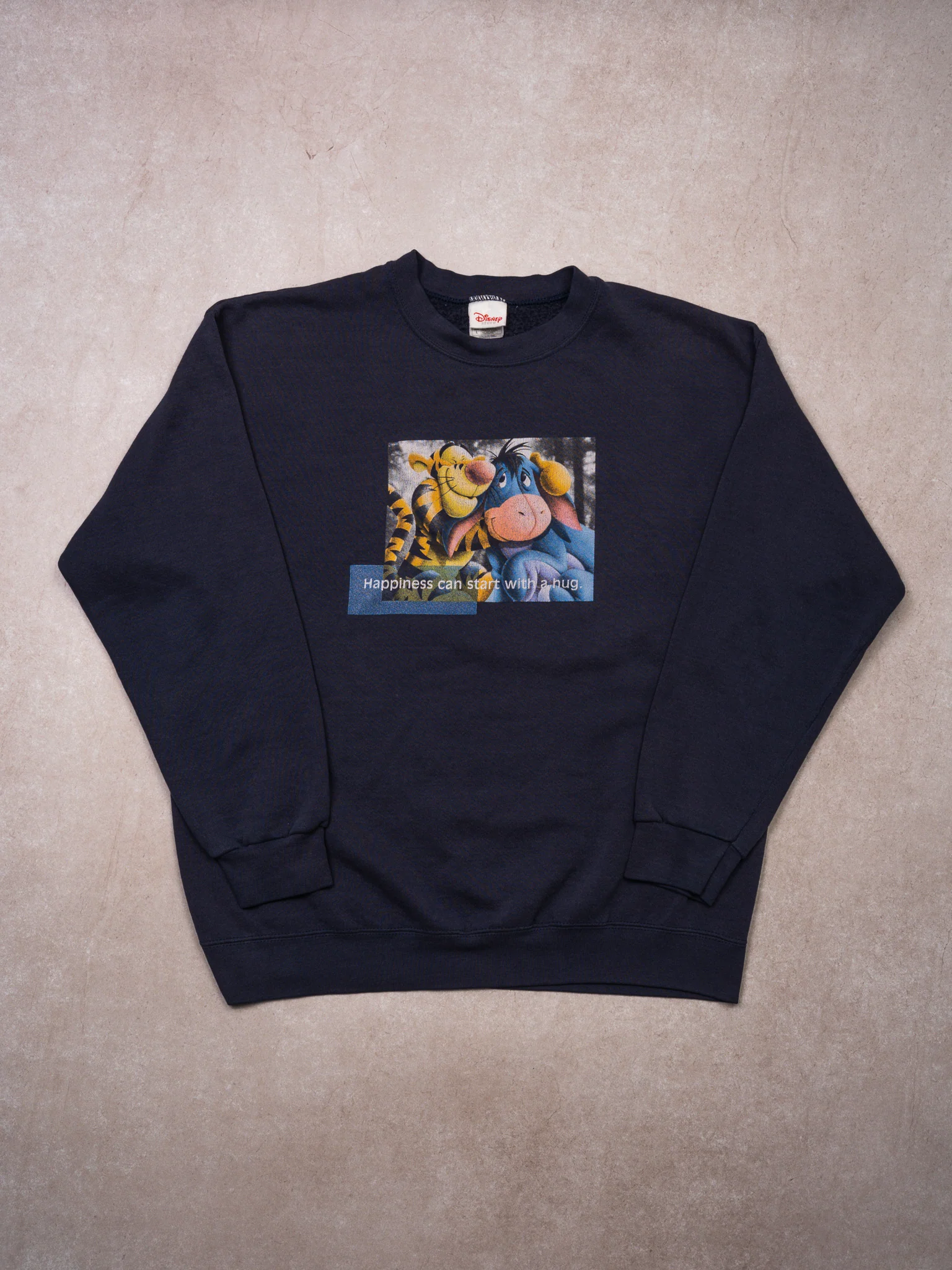 Vintage 90s Navy Tigger + Eeyore Hug Crewneck (L)