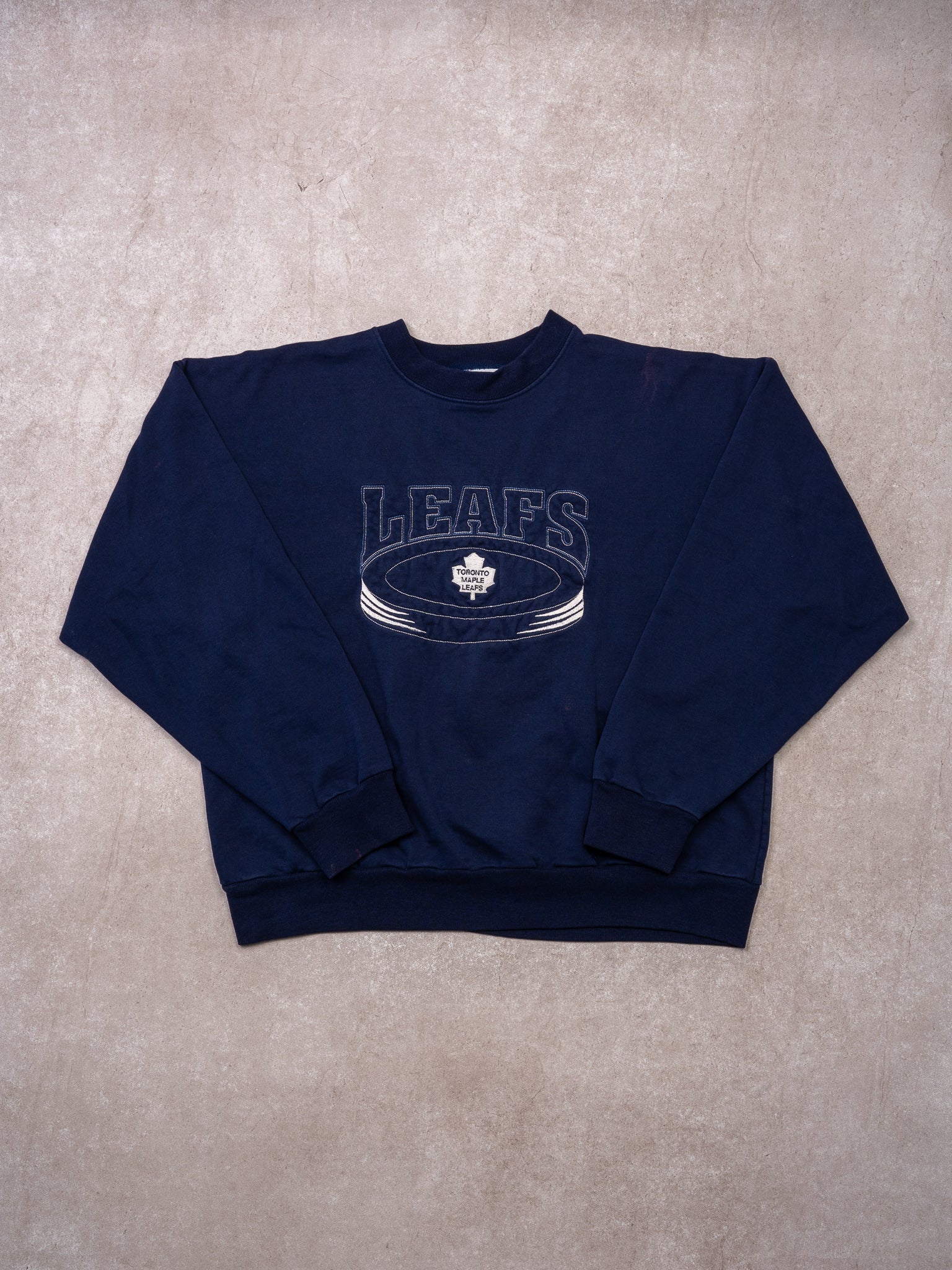 Vintage 90s Navy Toronto Maple Leafs Crewneck (M/L)
