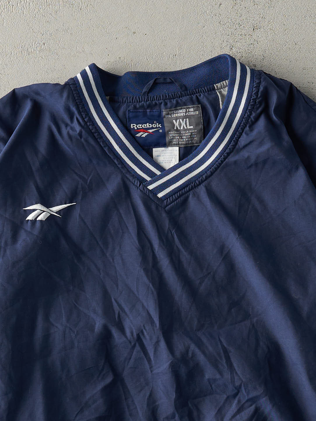 Vintage 90s Nylon Reebok Pullover Windbreaker Jacket (XL) - Image 2