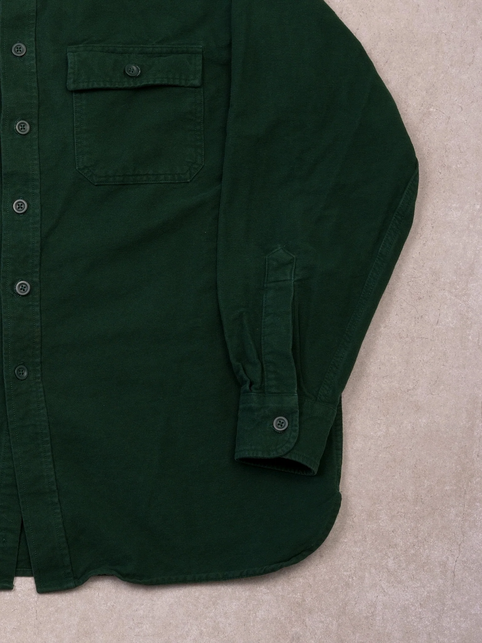 Vintage 90s Oak green LL Bean Reuglar Collared Button Up (L) - Image 3