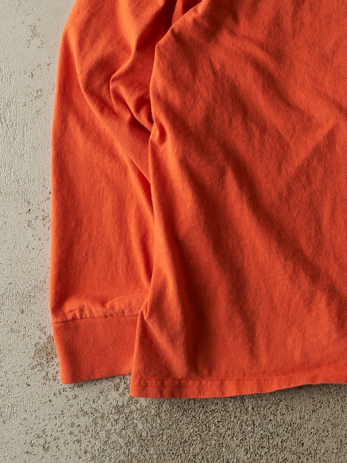 Vintage 90s Orange Harley Davidson Blank Long Sleeve (XXL) - Image 4