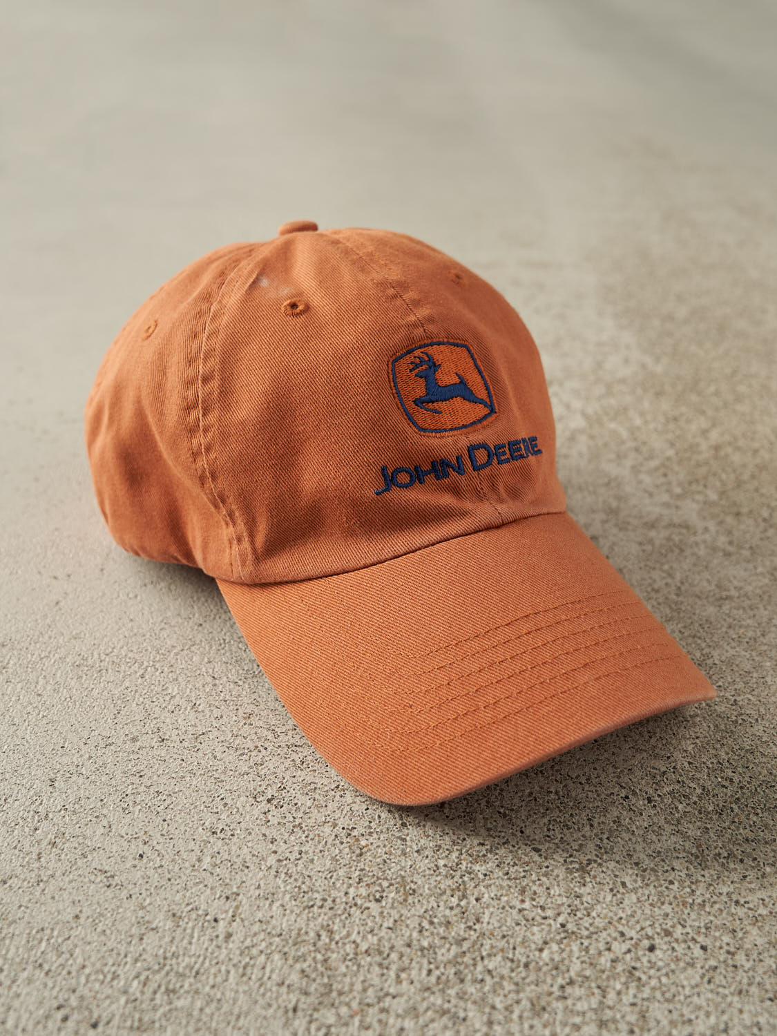 Vintage 90s Orange John Deere Embroidered Strapback (O/S) - Image 3
