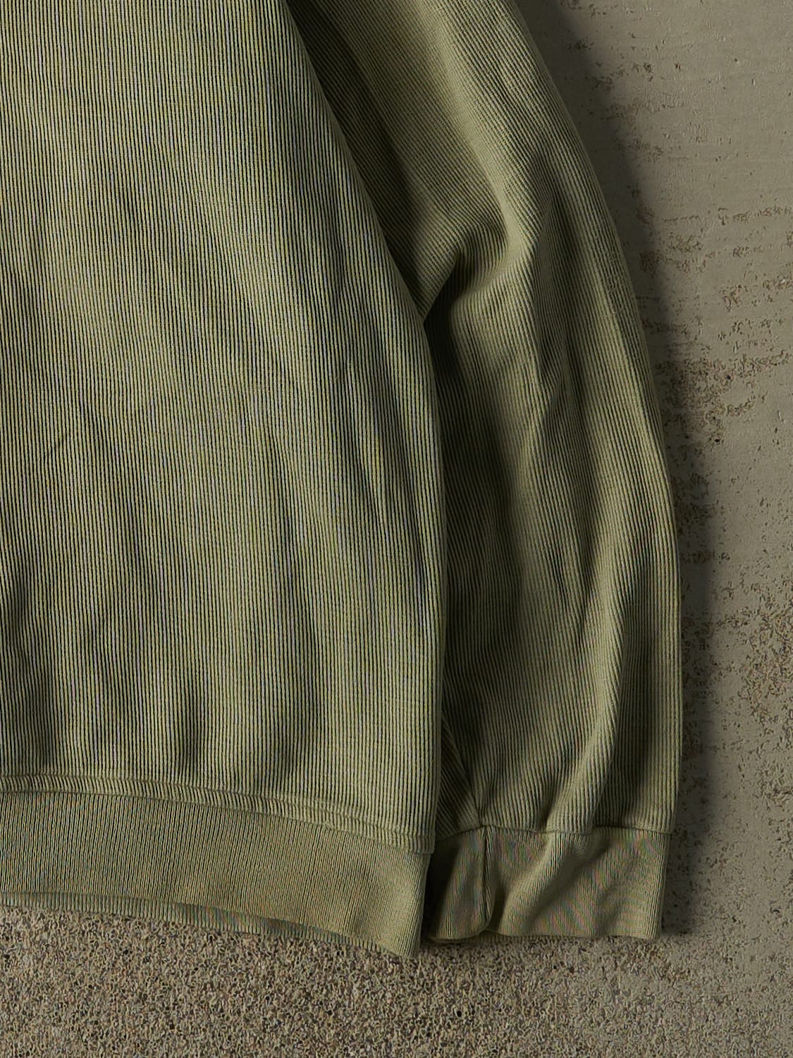 Vintage 90s Pastel Green Beach Grove Golf Club Quarter Zip Lightweight Sweater (L/XL) - Image 4