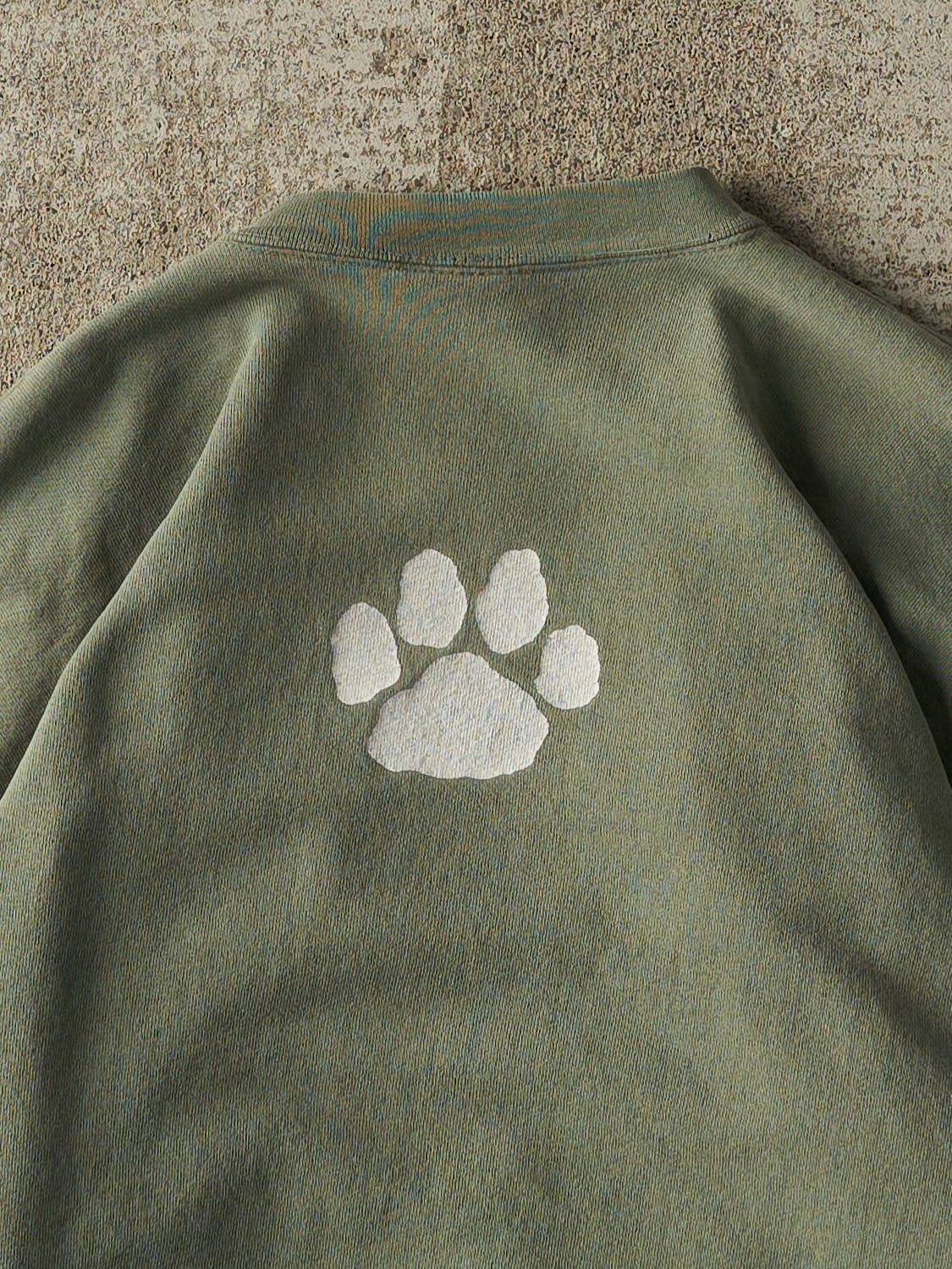 Vintage 90s Pastel Green University of Vermont Crewneck (L/XL) - Image 4