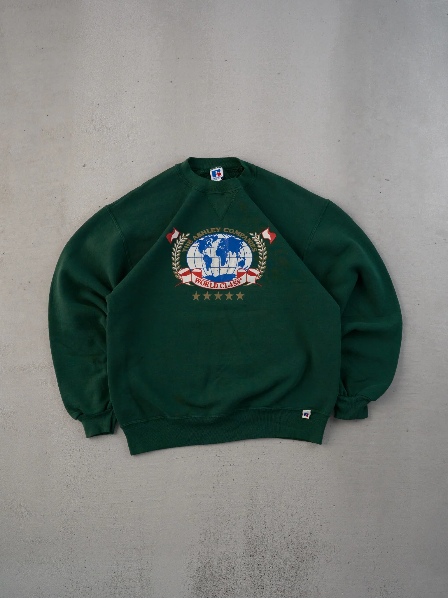 Vintage 90s Pine Green Ashley Company Graphic Crewneck (M)