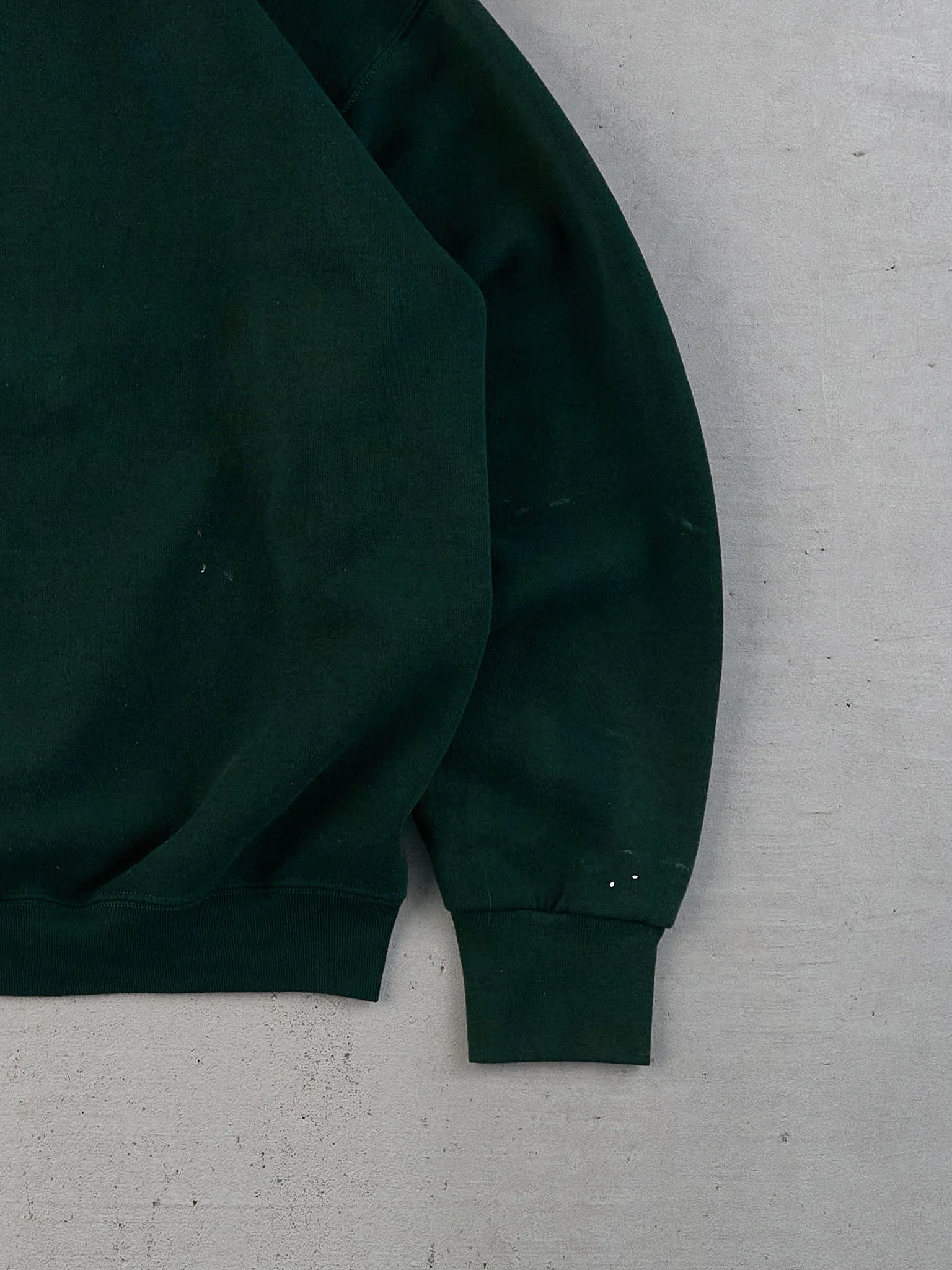 Vintage 90s Pine Green Fruit Of The Loom Blank Crewneck (L) - Image 3