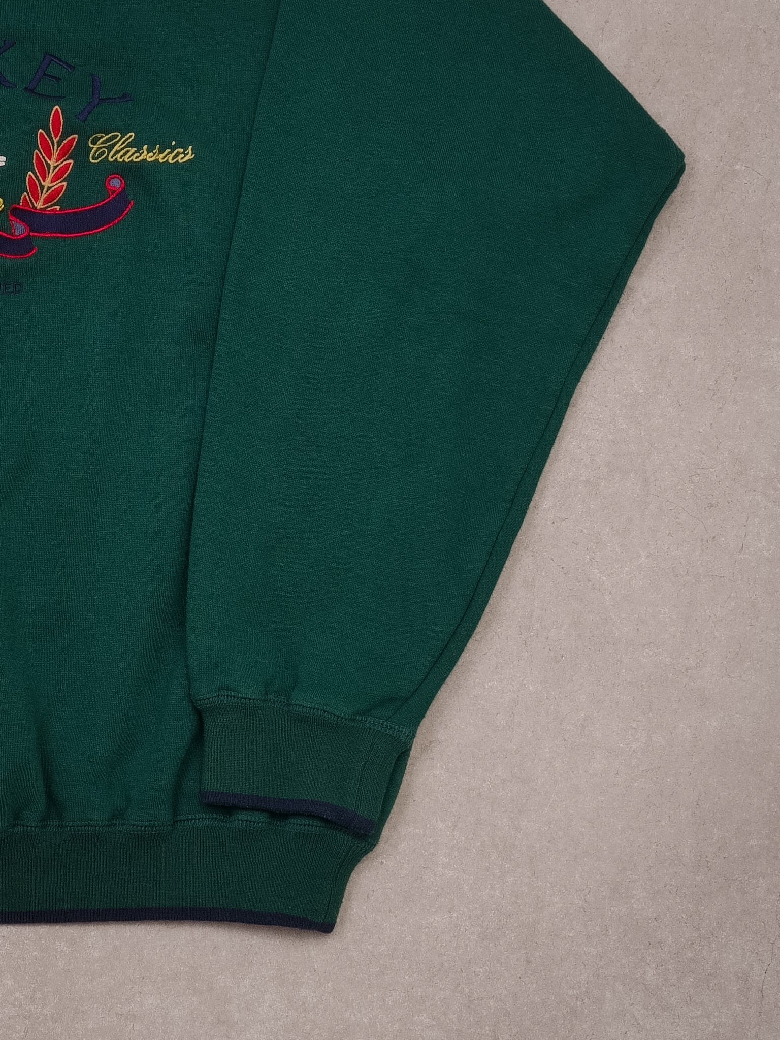 Vintage 90s Pine Green Mickey Mouse Standard Classics Crewneck (M) - Image 3