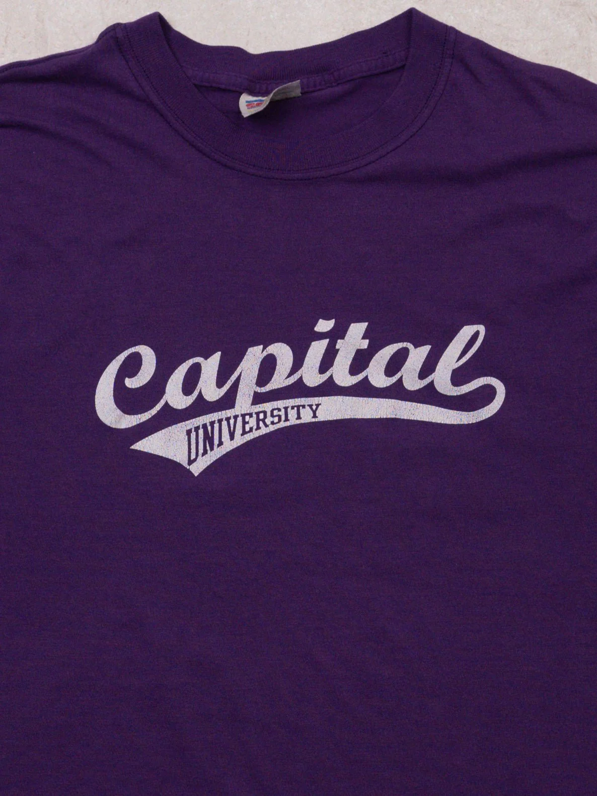 Vintage 90s Purple Single Stitch Capital University (M) - Image 2