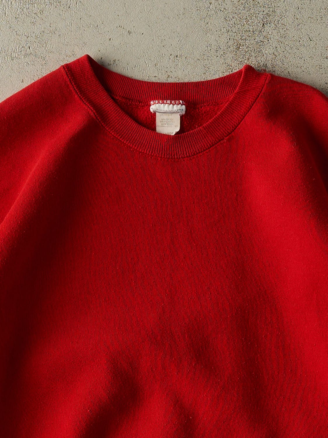 Vintage 90s Red Blank Crewneck (L) - Image 2