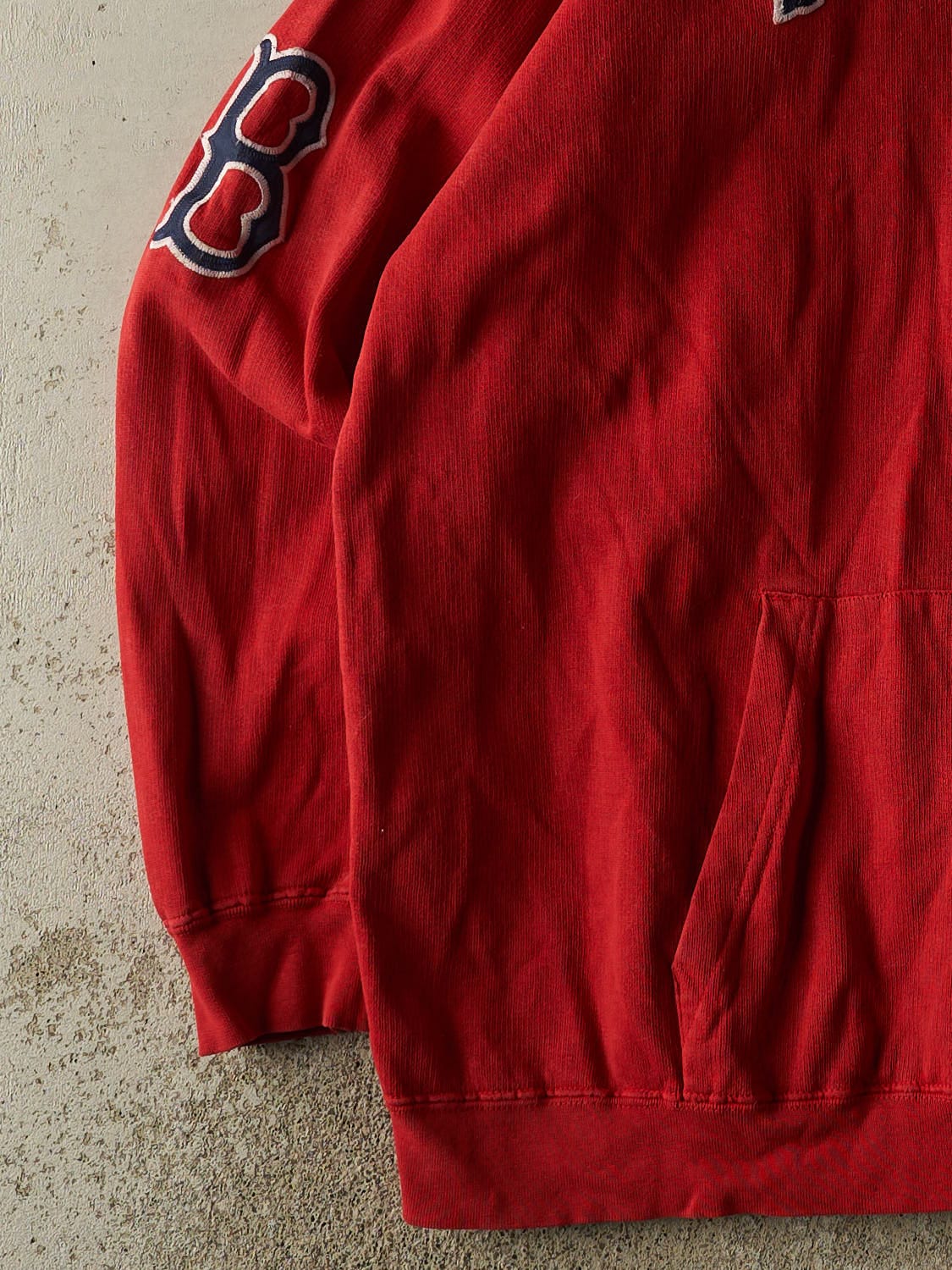 Vintage 90s Red Boston Red Sox Hoodie (XXXL) - Image 3