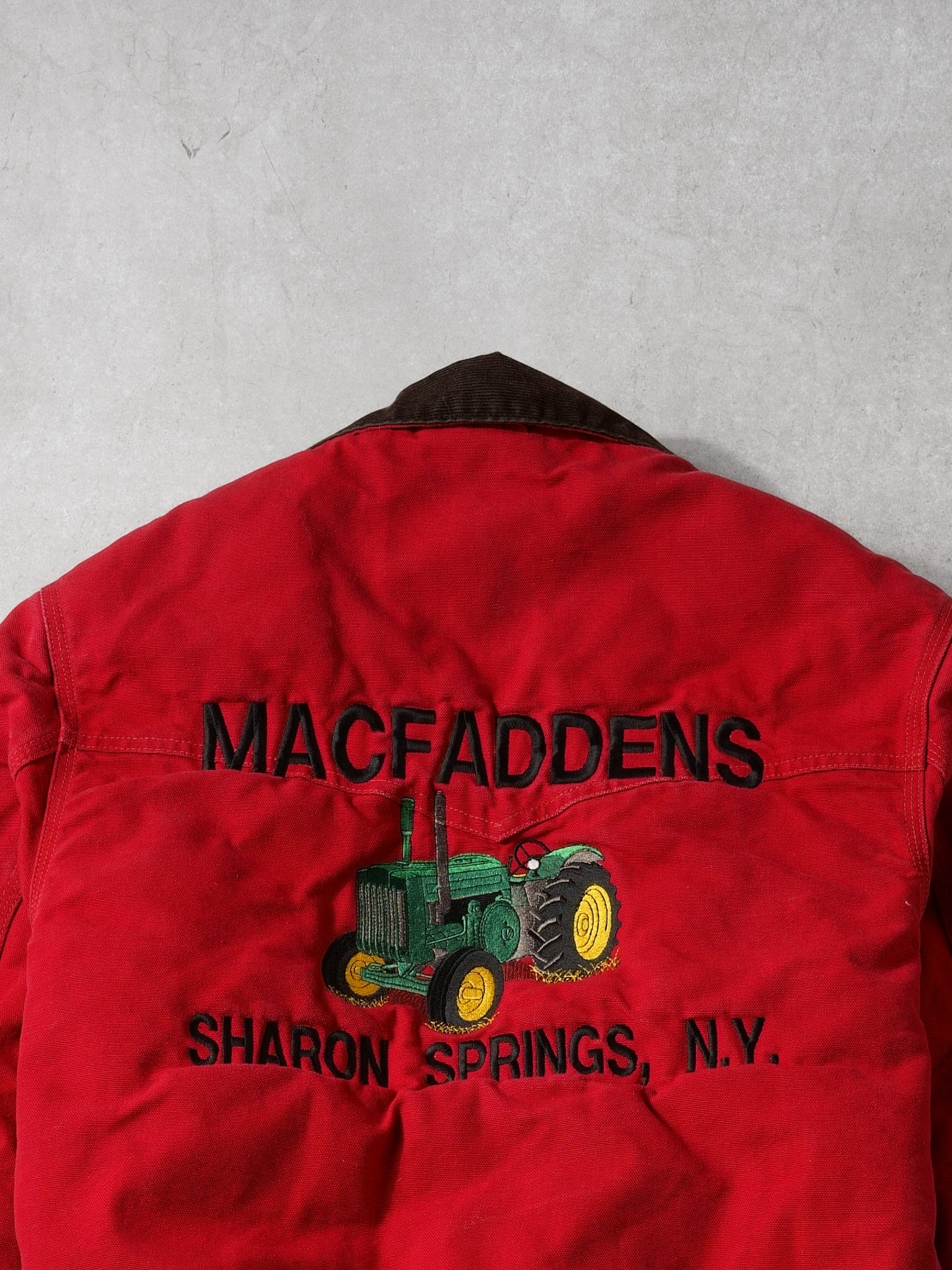 Vintage 90s Red Carhartt Lined Workwear Sante Fe Jacket (M) - Image 4