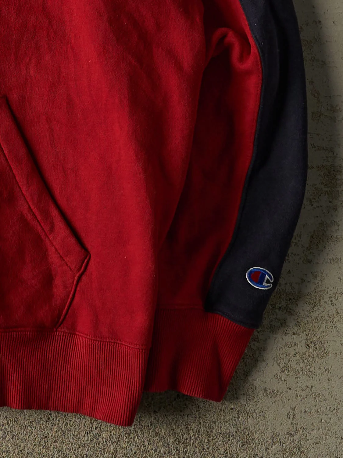 Vintage 90s Red Champion University of Pennsylvania Quarter Zip Crewneck (XL/XXL) - Image 3