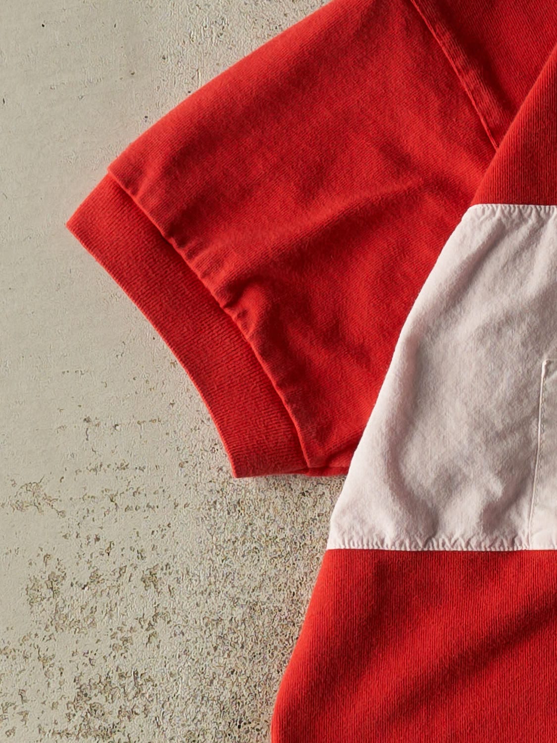 Vintage 90s Red Coca Cola Quarter Button Tee (L) - Image 3