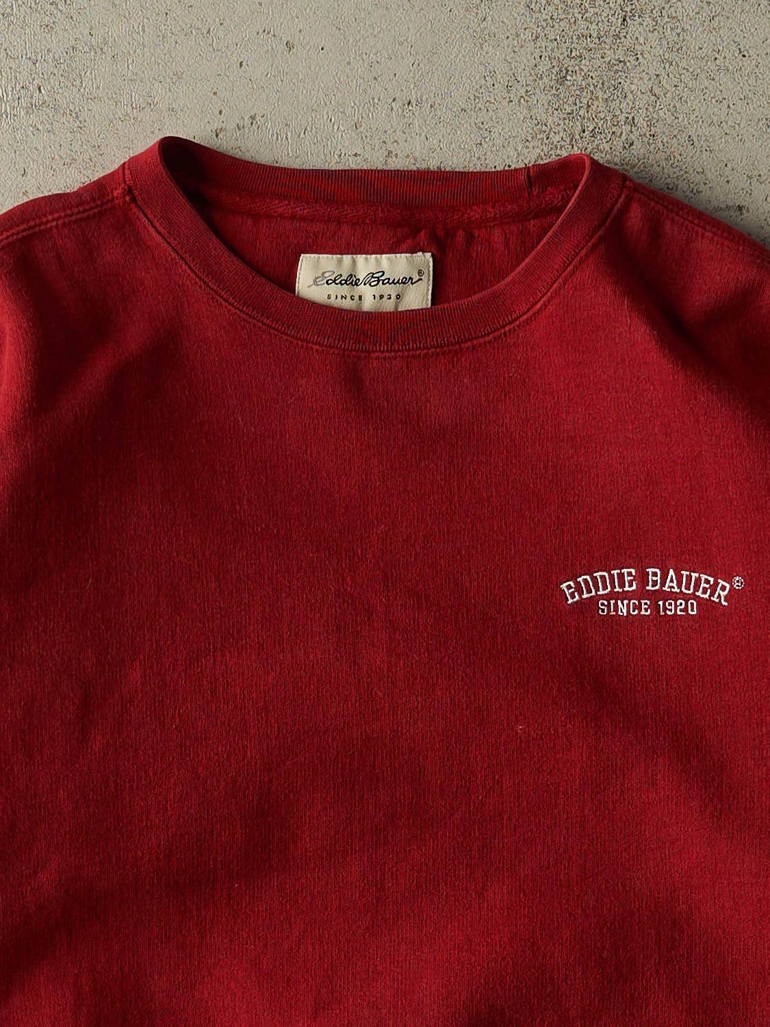 Vintage 90s Red Eddie Bauer Embroidered Crewneck (M/L) - Image 2