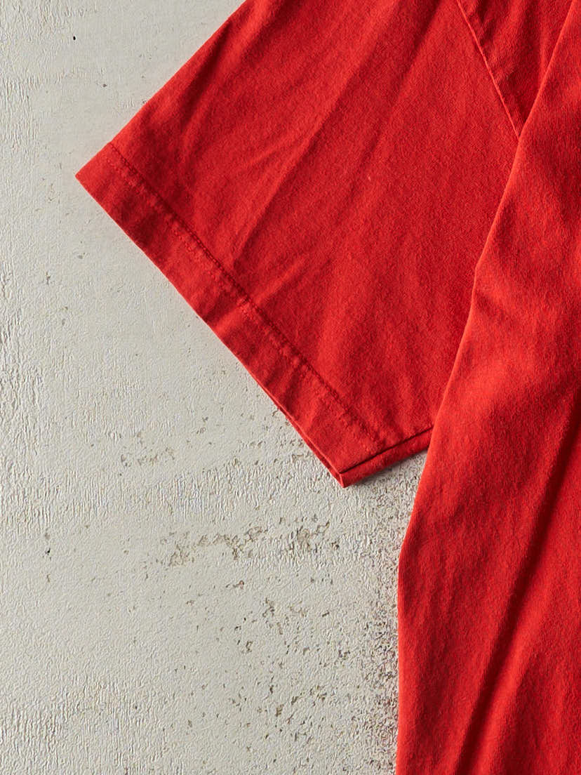 Vintage 90s Red Fila Logo Tee (L) - Image 3