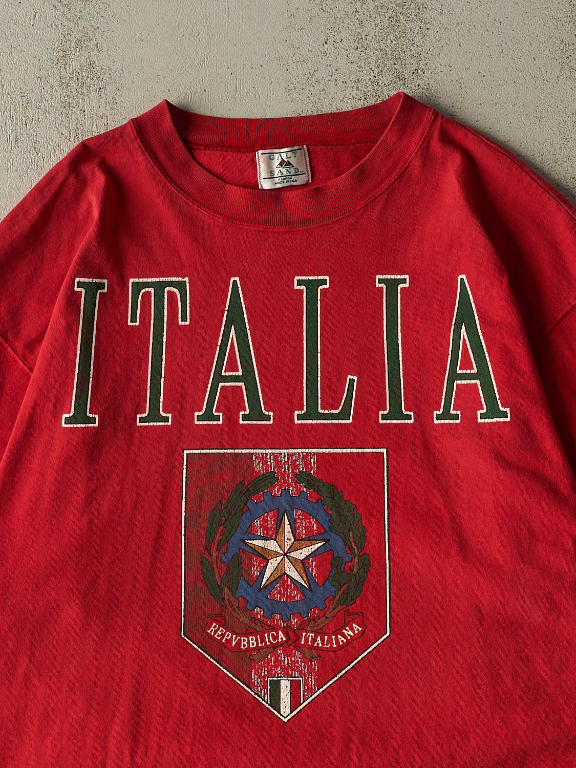 Vintage 90s Red Italia Tee (XXL) - Image 2