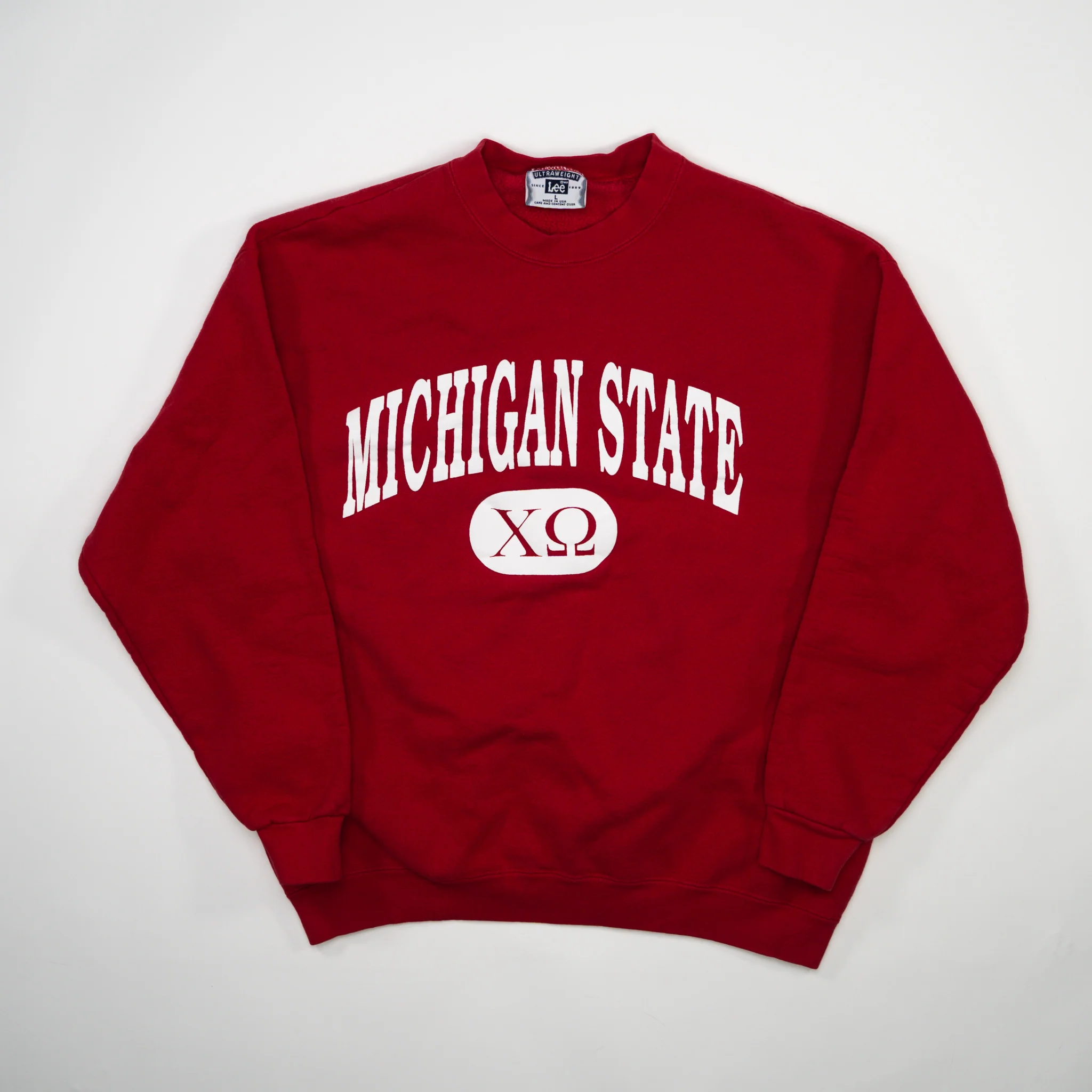Vintage 90s Red Michigan State x Lee Crewneck (M/L)