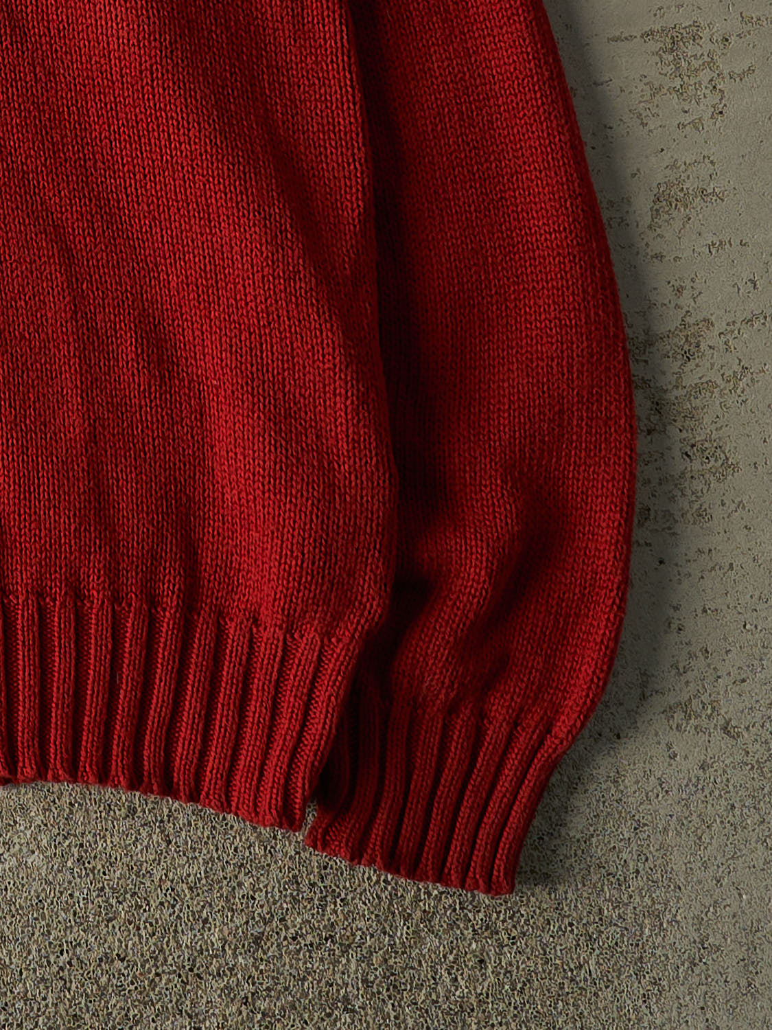 Vintage 90s Red Polo Ralph Lauren Knit Pullover (L/XL) - Image 3