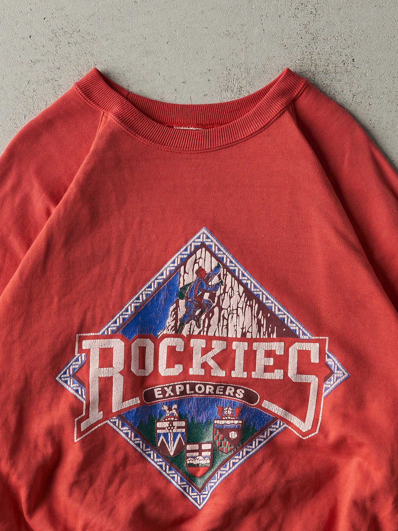 Vintage 90s Red Rockies Explorers Boxy Crewneck (M/L) - Image 2