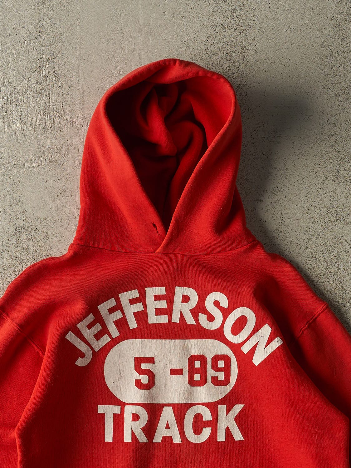 Vintage 80s Red Russell Athletic Jefferson Track Hoodie (S) - Image 2