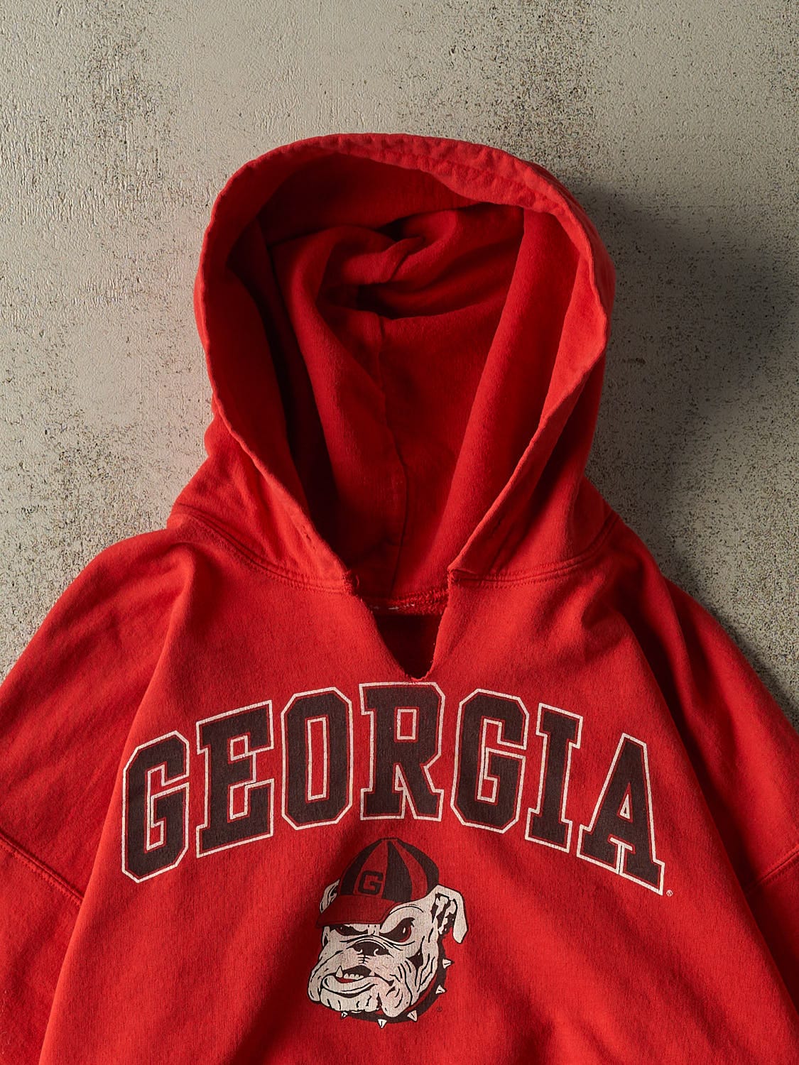 Vintage 90s Red University of Georgia Bulldogs Hoodie (L/XL) - Image 2