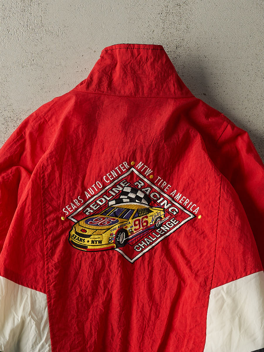 Vintage 90s Red, White & Black Redline Racing Challenge Windbreaker Jacket (XL) - Image 4