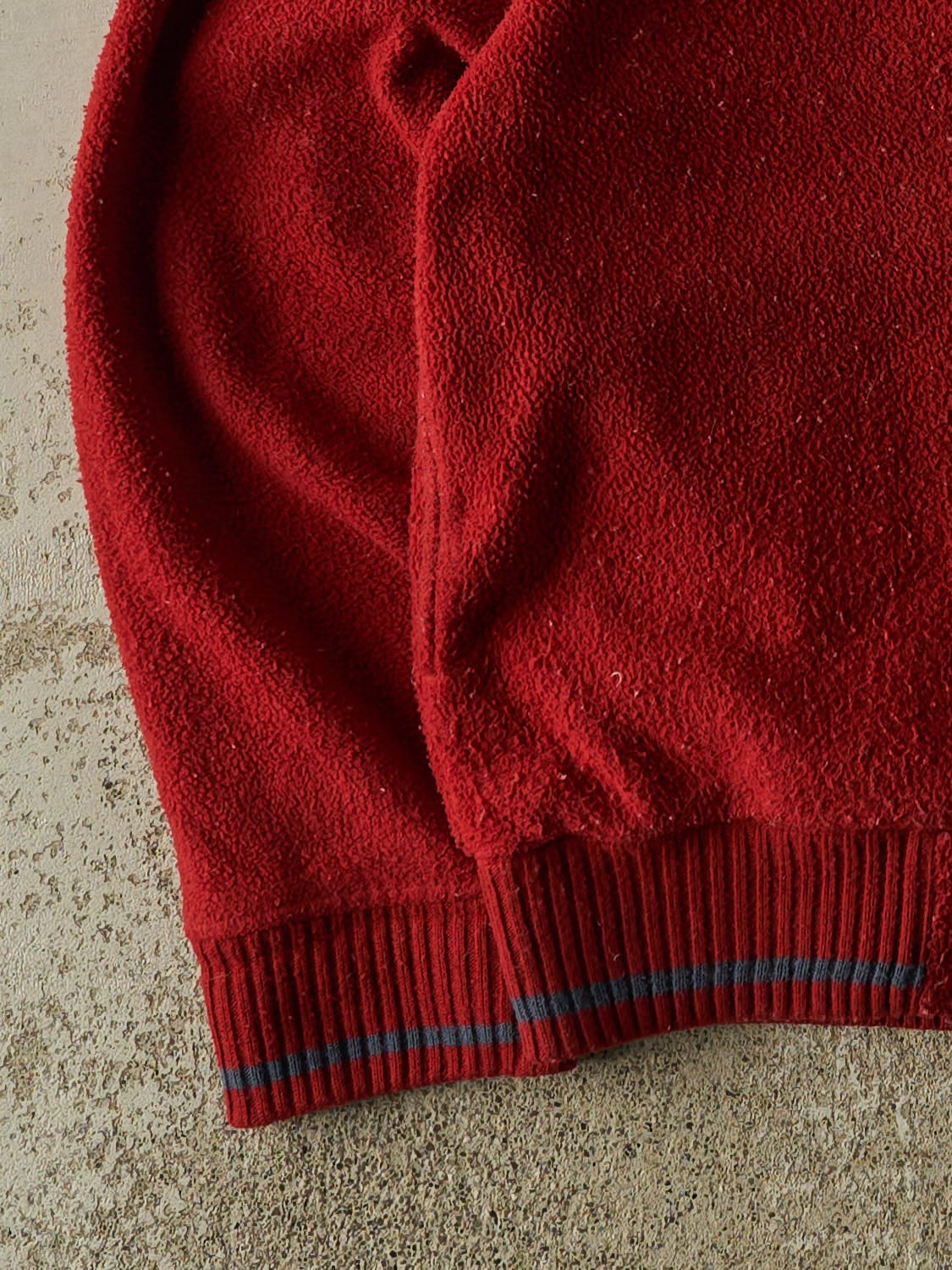 Vintage 90s Red Zip Up Fleece (M) - Image 3