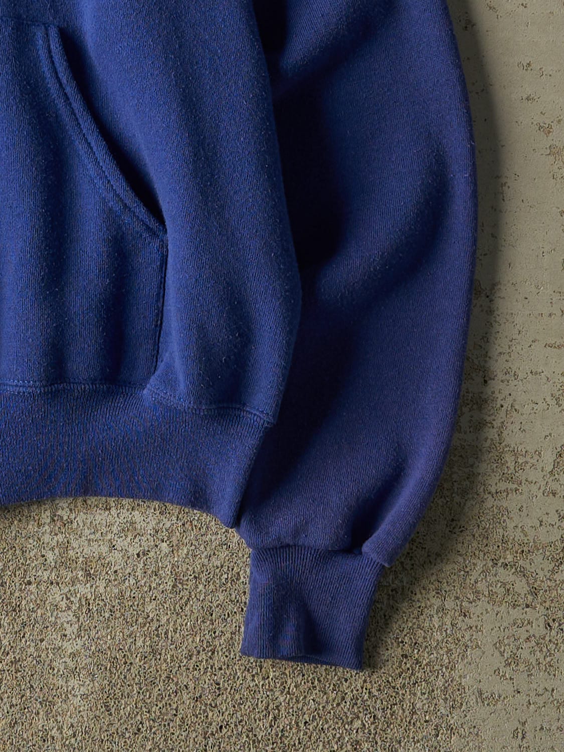 Vintage 90s Royal Blue Blank Zip Up Hoodie (S) - Image 4