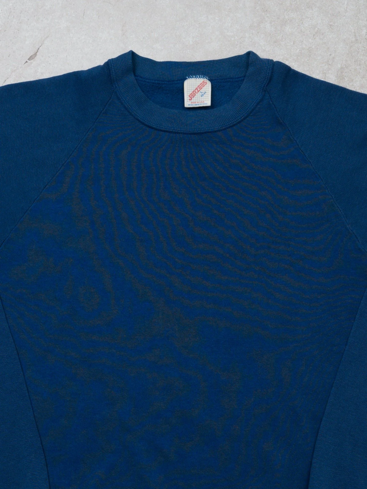 Vintage 90s Royal Blue Jerzee Blank Crewneck (S) - Image 2