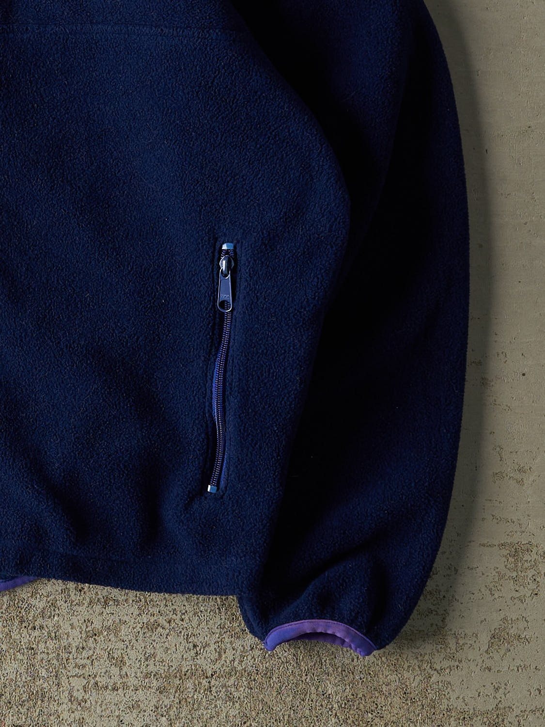 Vintage 90s Royal Blue LL Bean Embroidered Zip Up Fleece (M/L) - Image 4