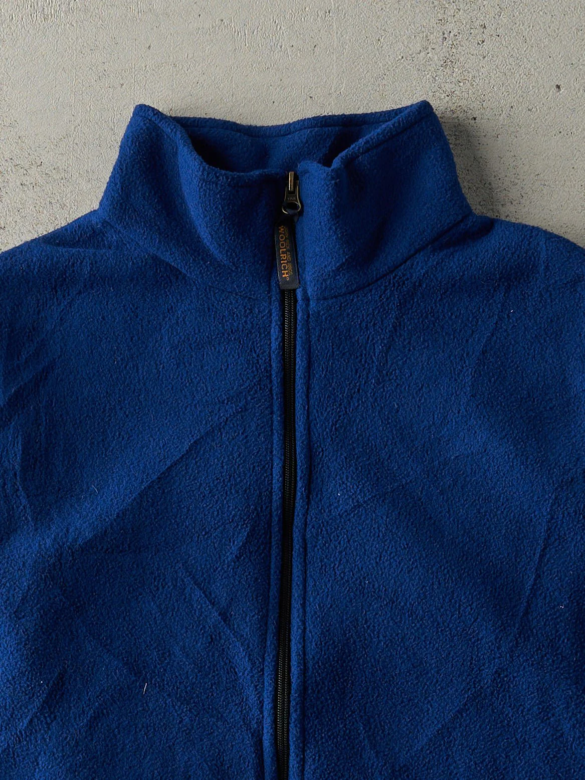 Vintage 90s Royal Blue Woolrich Fleece Vest (M) - Image 2