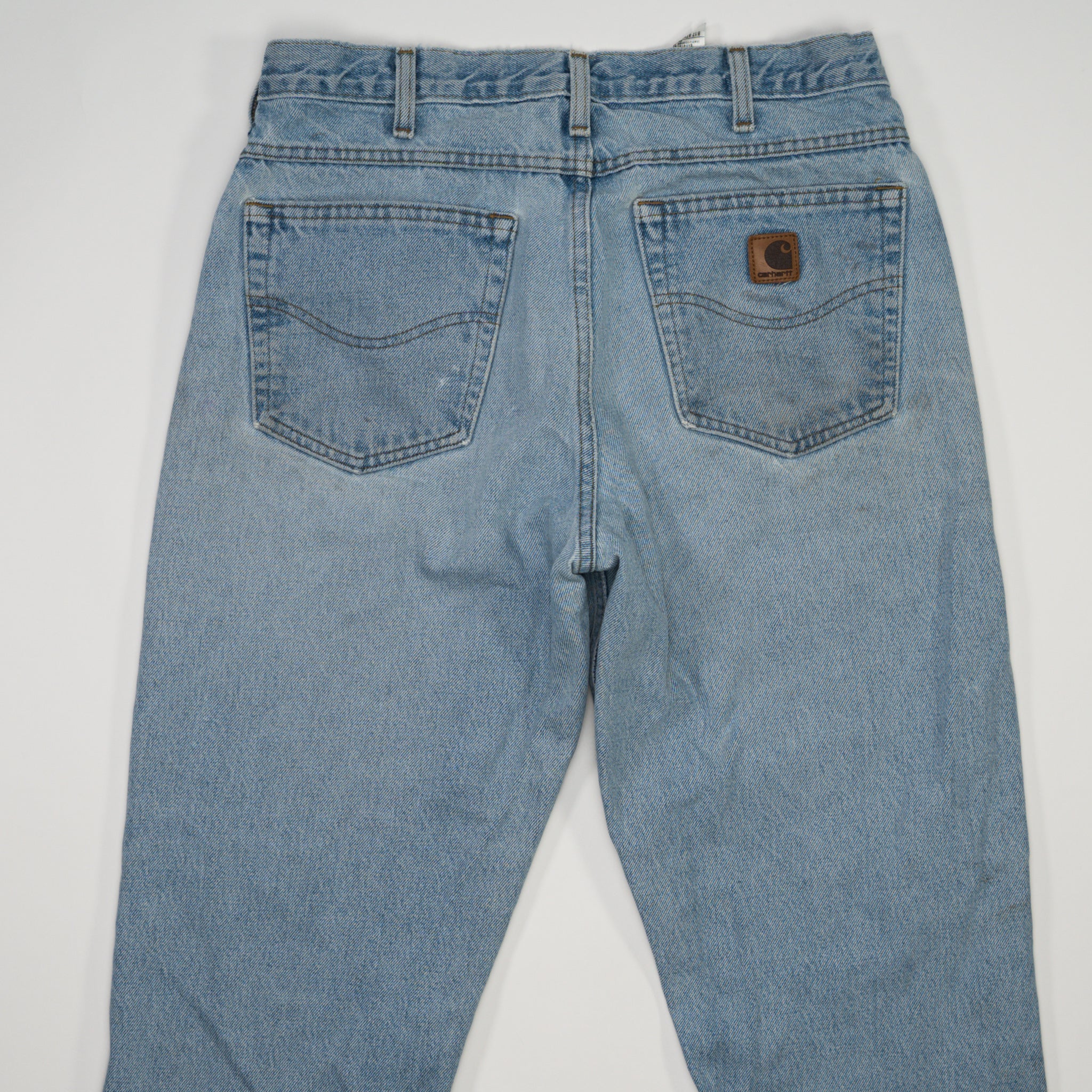 Vintage 90s Rugged Light Blue Carhartt Jeans (33 x 30) - Image 3