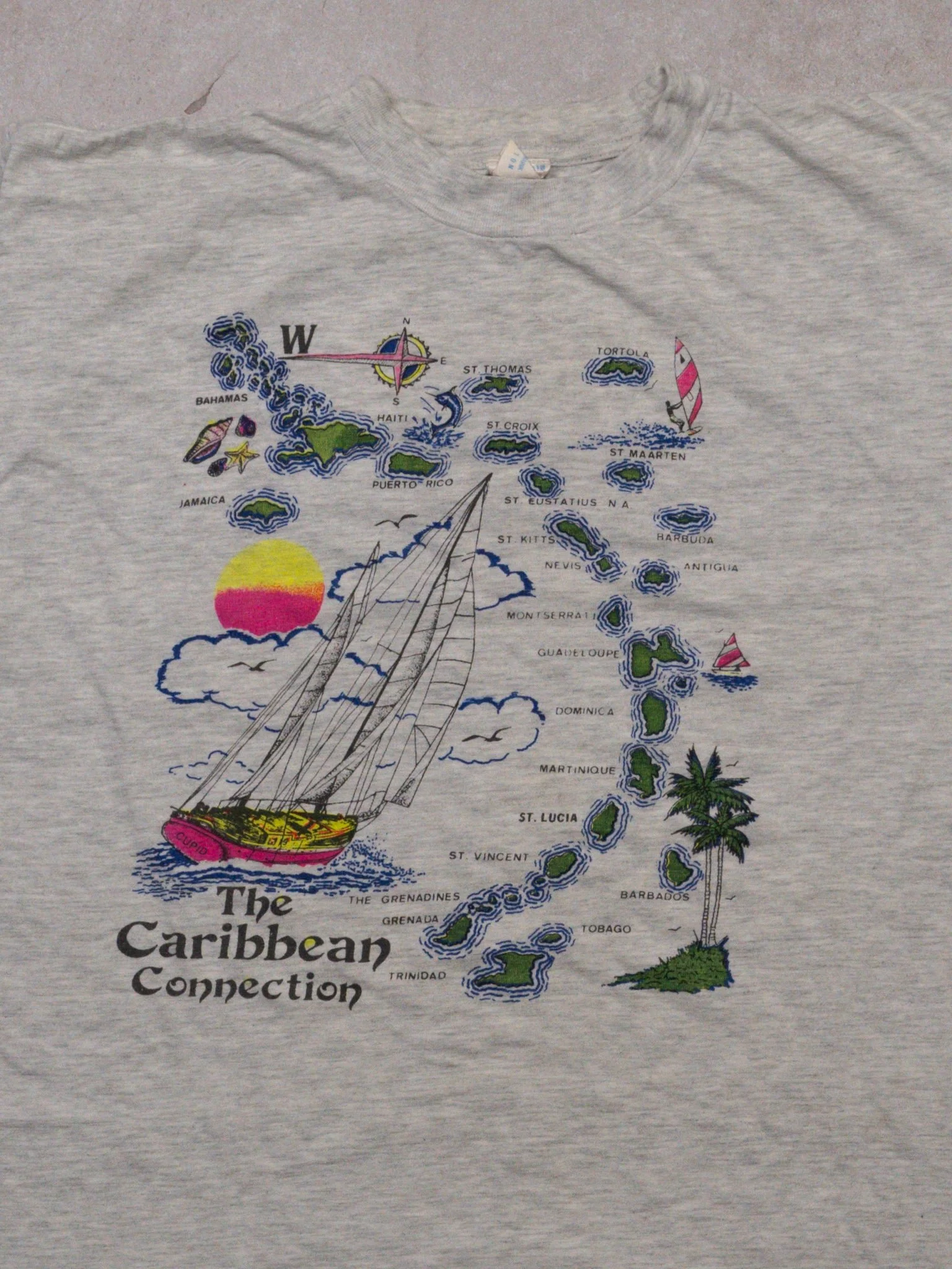 Vintage 90s Caribbean Connection Single Stitch Boxy Tee - Image 2