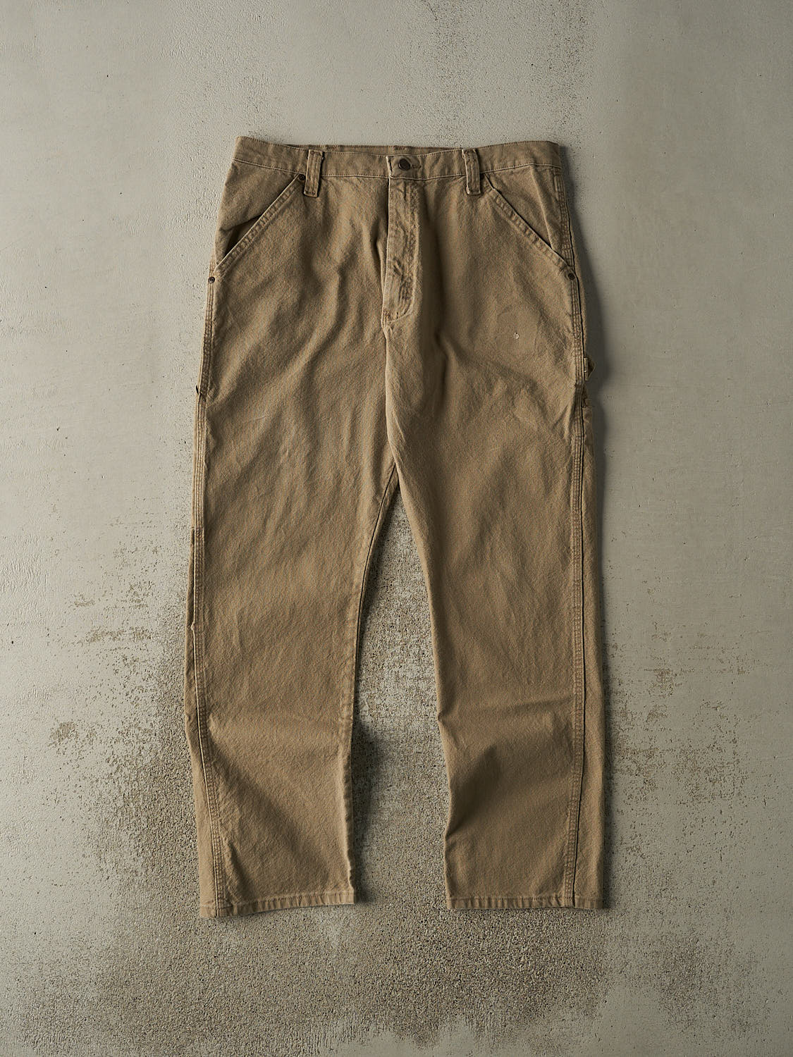 Vintage 90s Sun Faded Brown Wrangler Carpenter Work Pants (36x32.5)