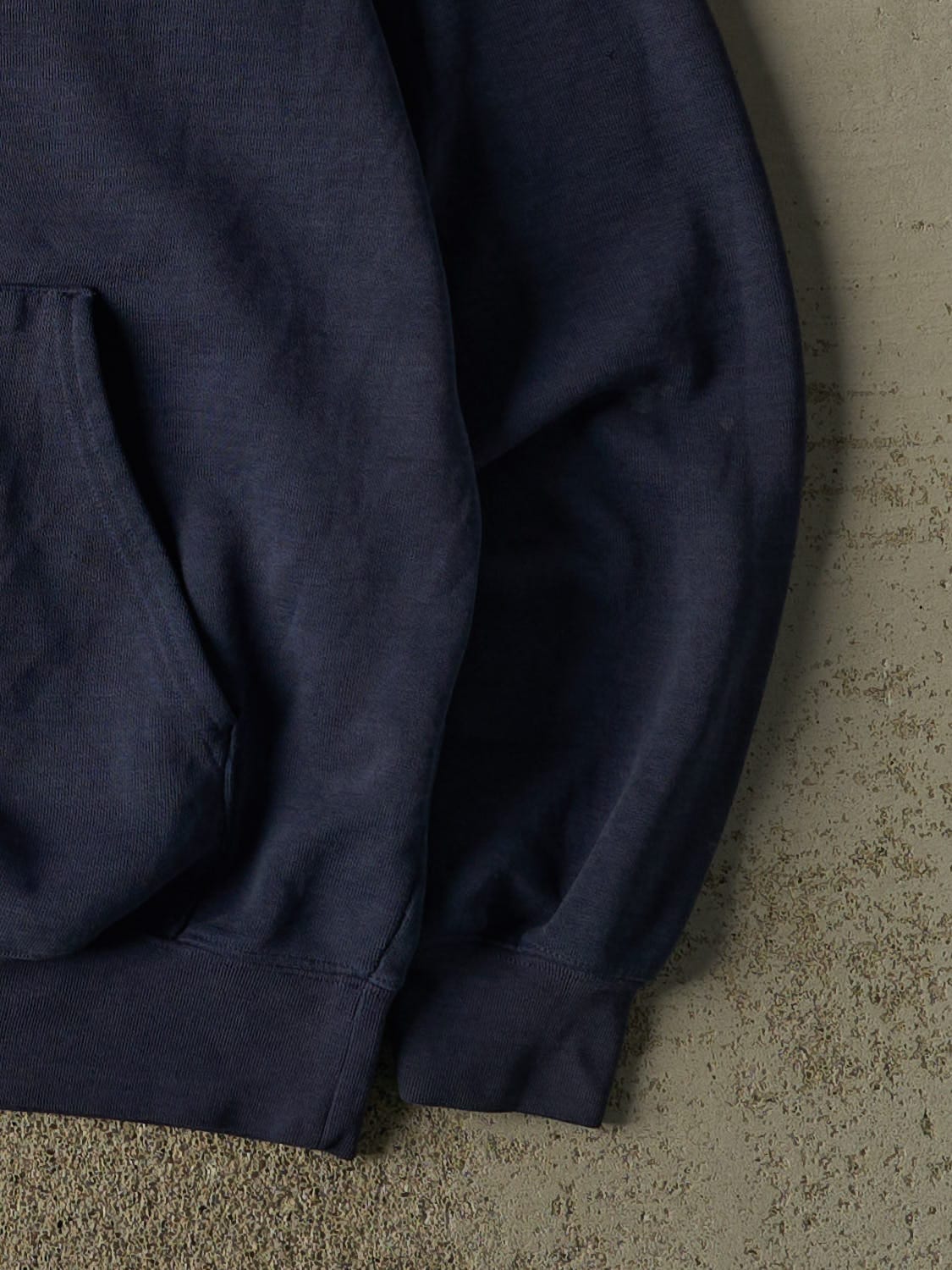 Vintage 90s Sun Faded Navy Carhartt Hoodie (L/XL) - Image 4