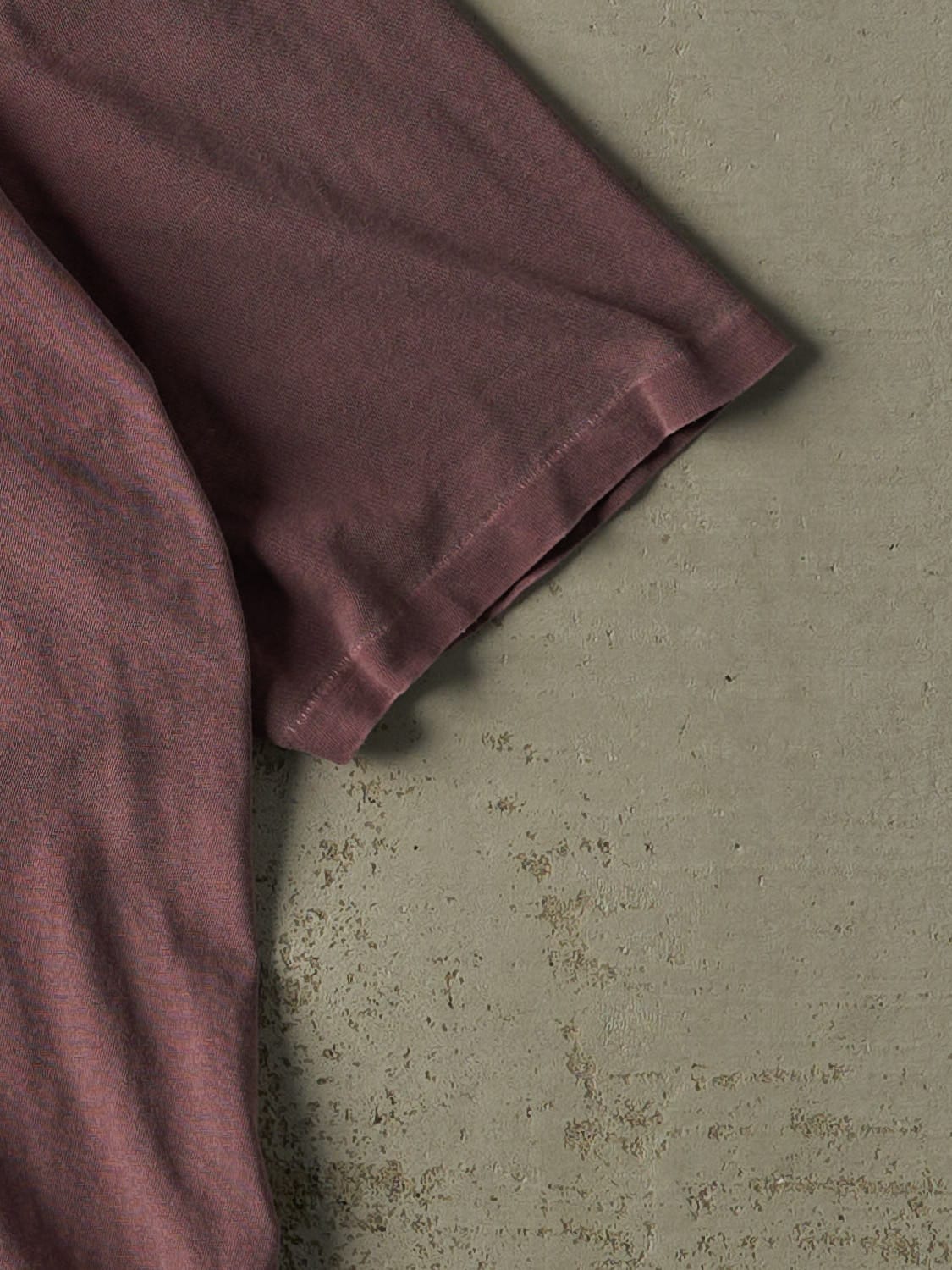 Vintage 90s Sun Faded Burgundy Levi's Red Tab Tee (XXL) - Image 4