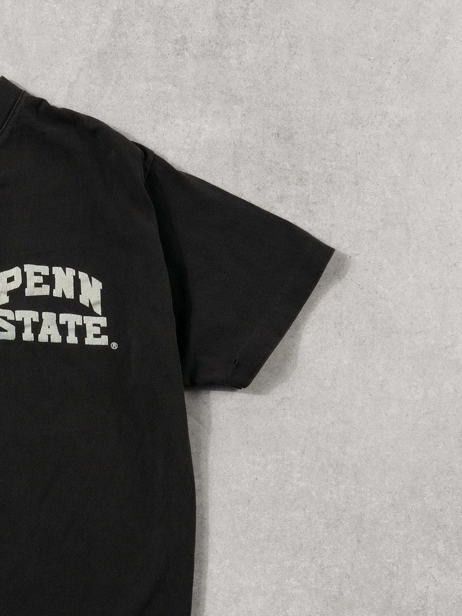 Vintage 90s Sunfaded Black Penn State Disney Button Up Tee (S) - Image 3