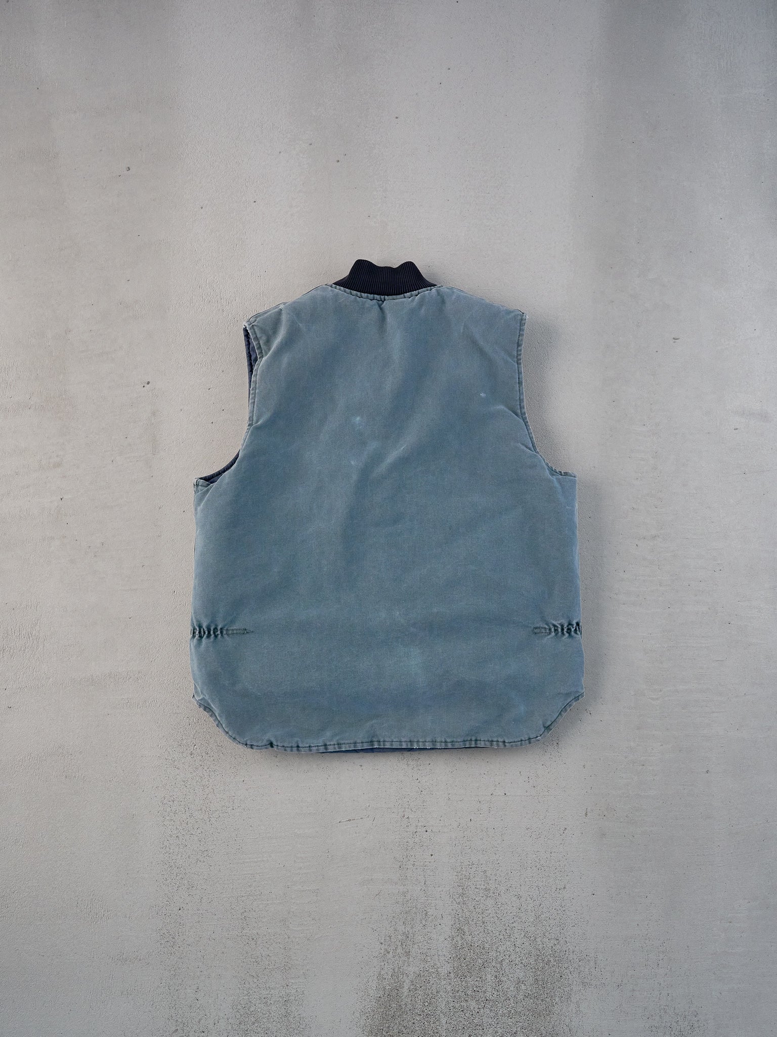 Vintage 90s Rare Light Blue Carhartt Workwear Vest (M) - Image 2