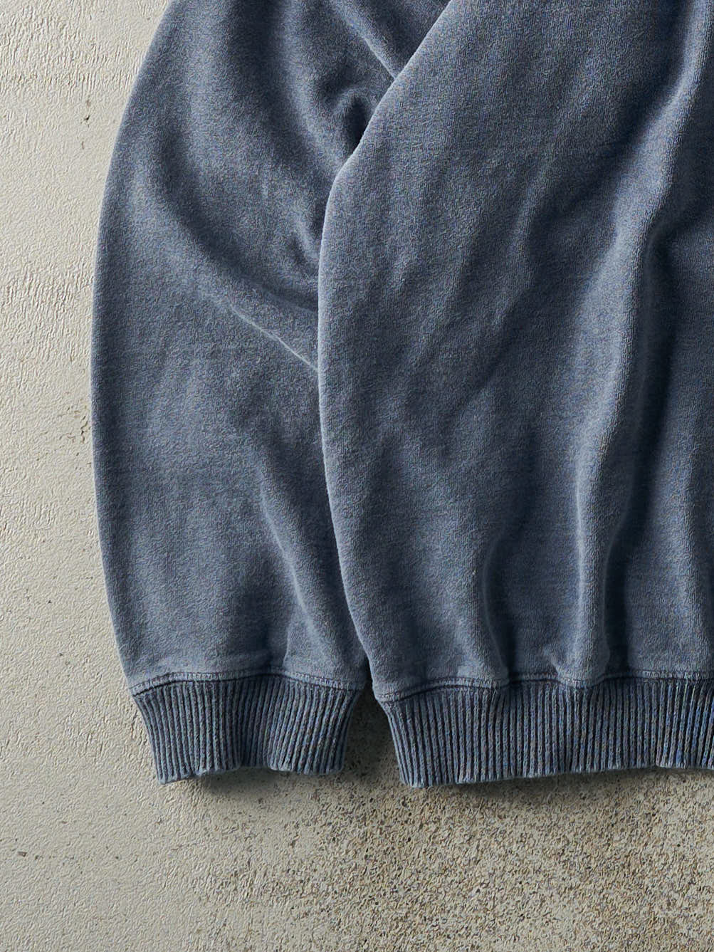 Vintage 90s Washed Blue Blank Crewneck (L) - Image 3