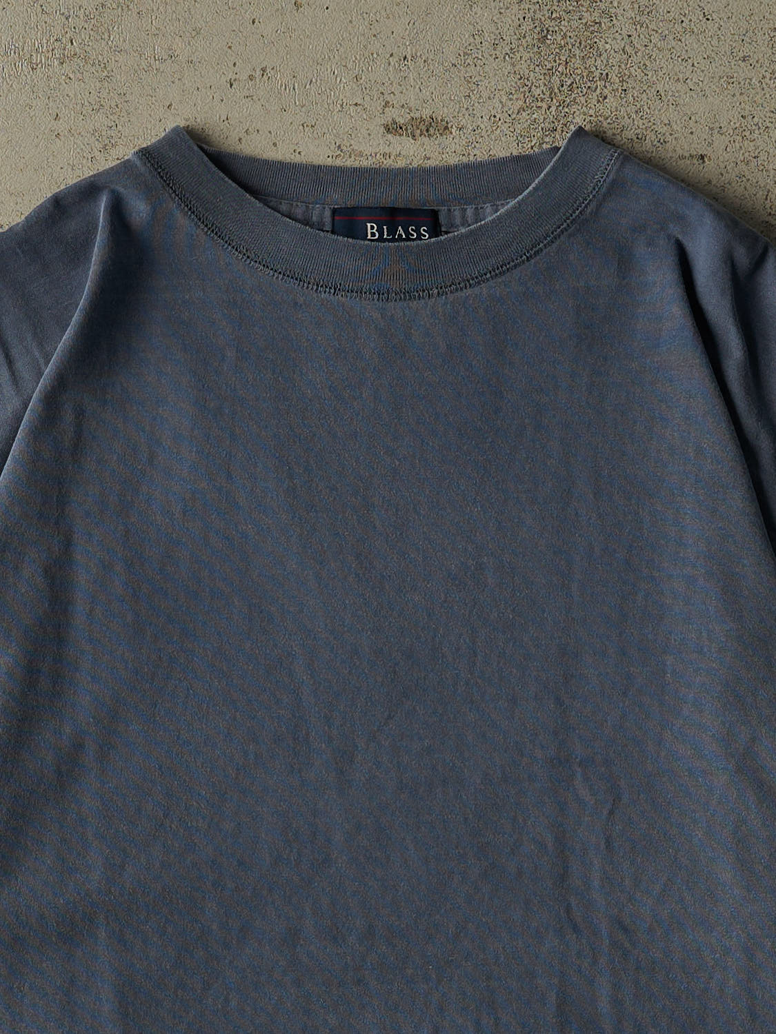 Vintage 90s Washed Blue Blank Tee (L/XL) - Image 2